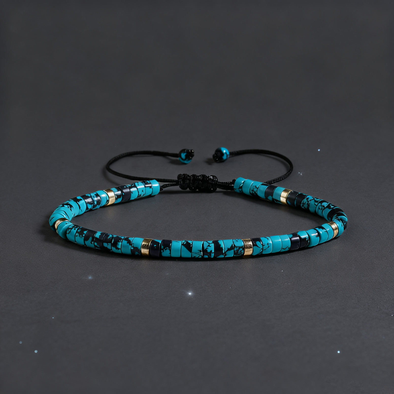 Turquoise Beaded Bracelet, Natural Gemstone Jewelry, Protection & Healing Gift
