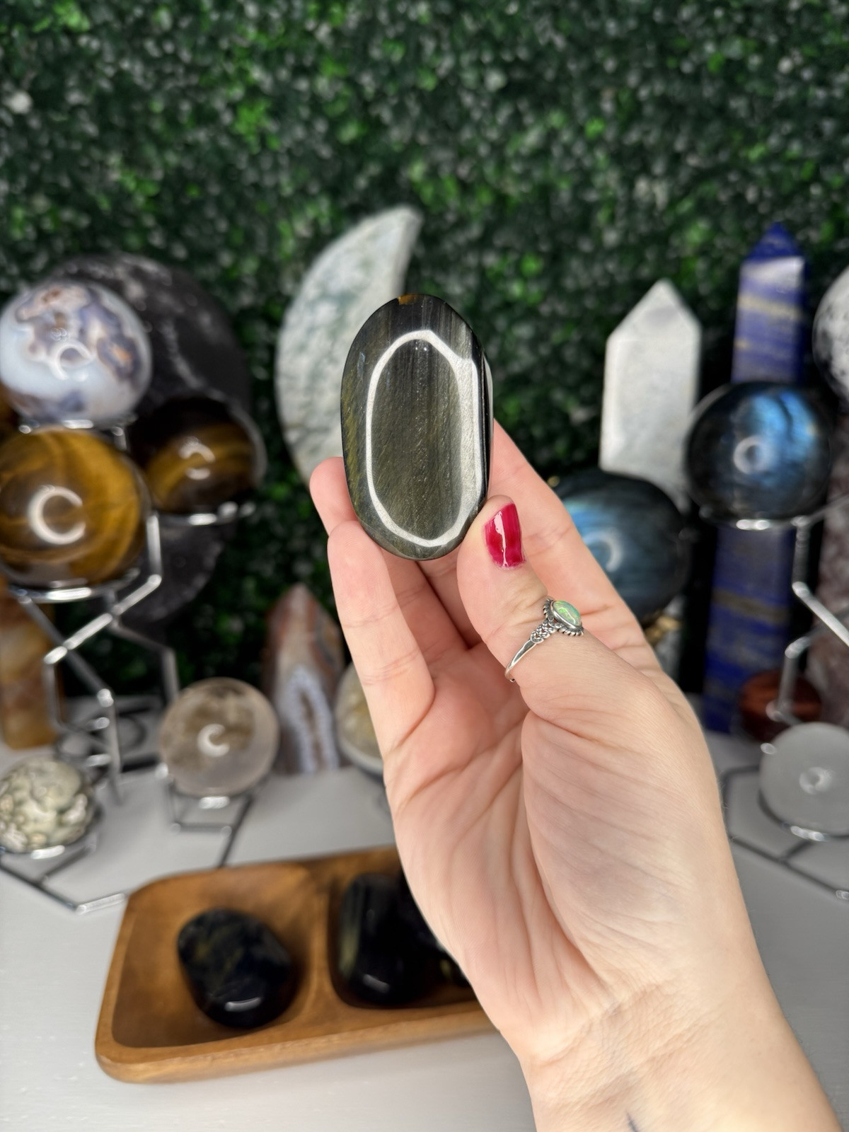 Blue Tiger’s Eye Palm Stones | Crystal Worry Stones
