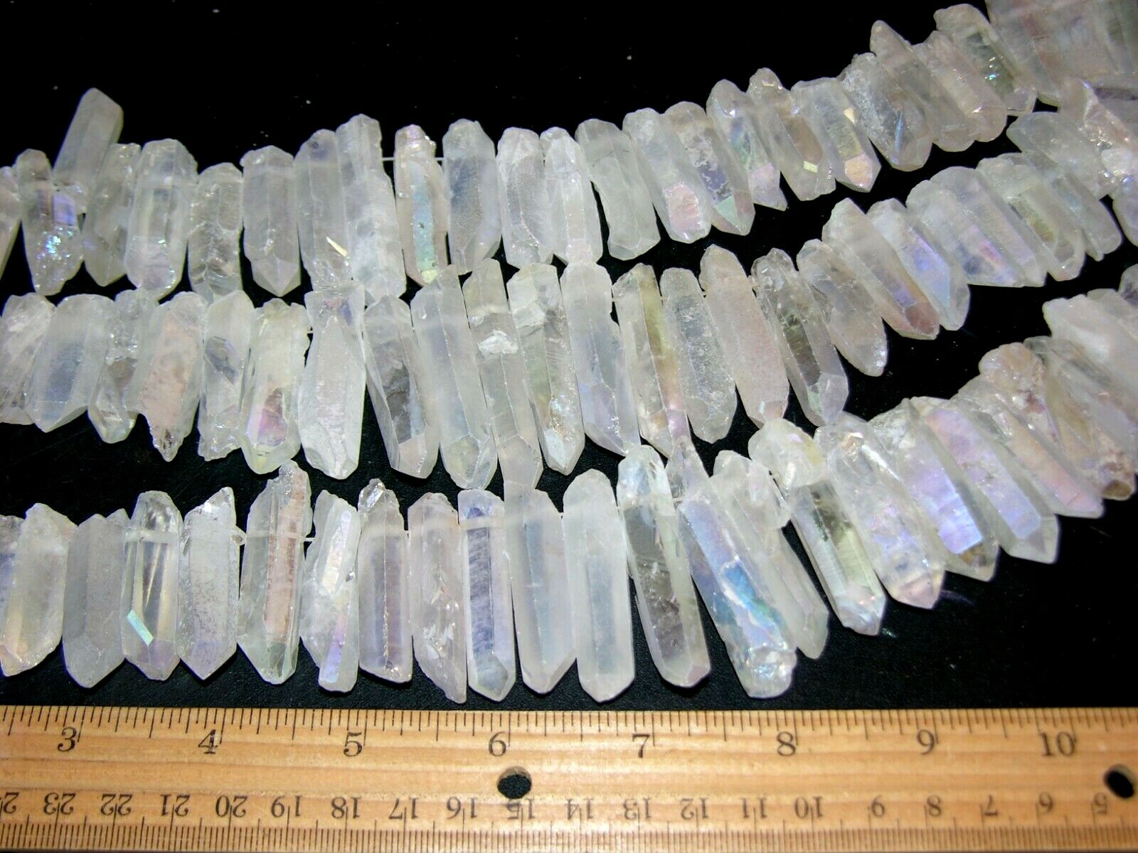 Angel Aura quartz crystals bigger drilled 2-3/4 inch 15 crystals per lot
