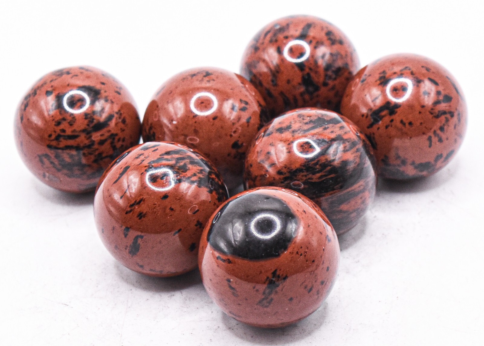 25mm Black Brown Mahogany Obsidian Sphere Natural Vocanic Glass Ball Mexico 1PC