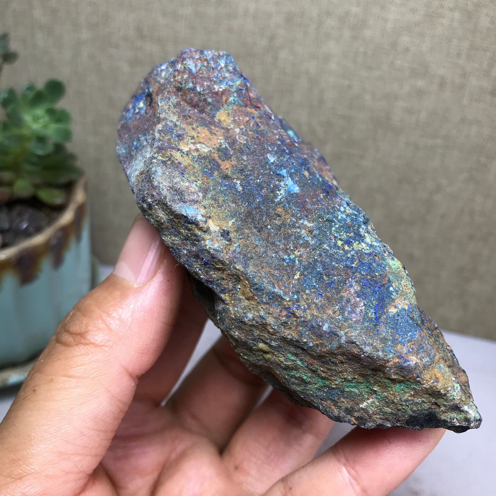 226g Natural Azurite Malachite gemstone Rough original Crystal Specimen A4639