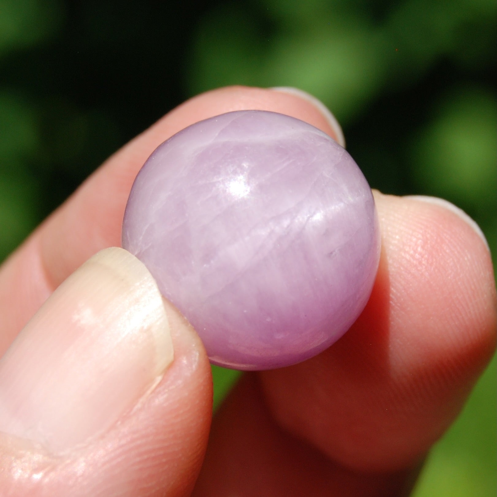 ONE Mini Kunzite Crystal Sphere, 14mm to 18mm
