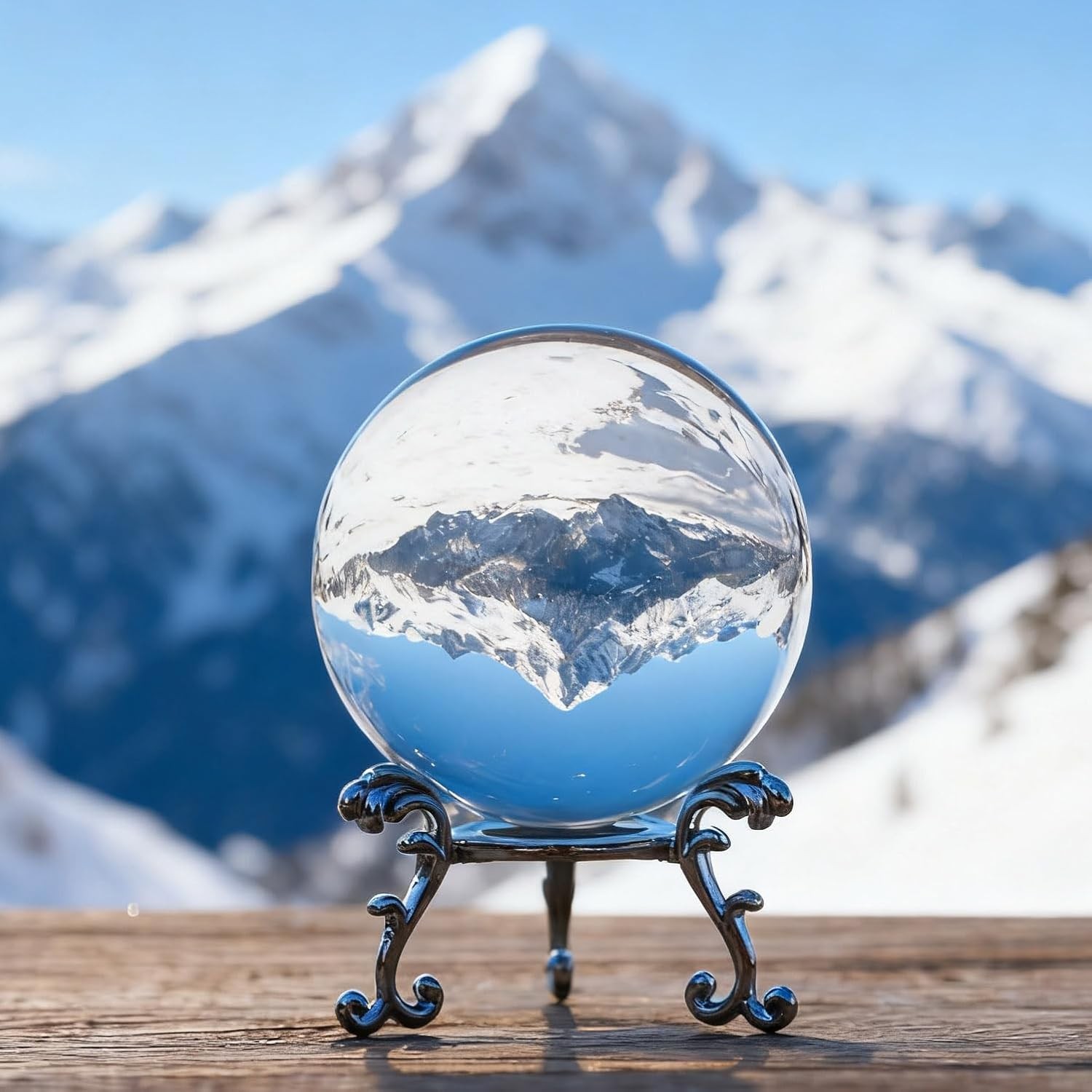2 Crystal Balls and 2 Silver Stands – 1 Clear Ball and 1 3D Engraved Hummingbird