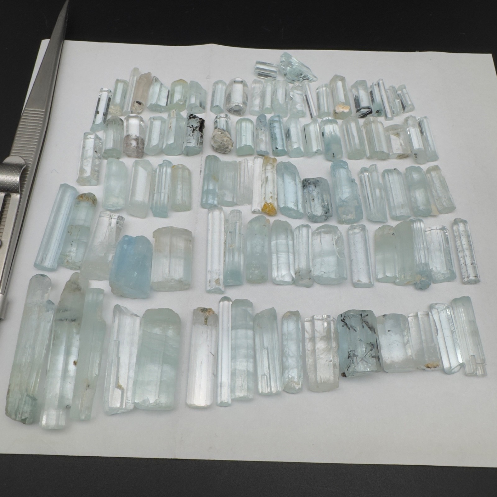 Natural Aquamarine Crystal Lot 519 Ct 90 Pieces Skardu Pakistan Rough Beryl