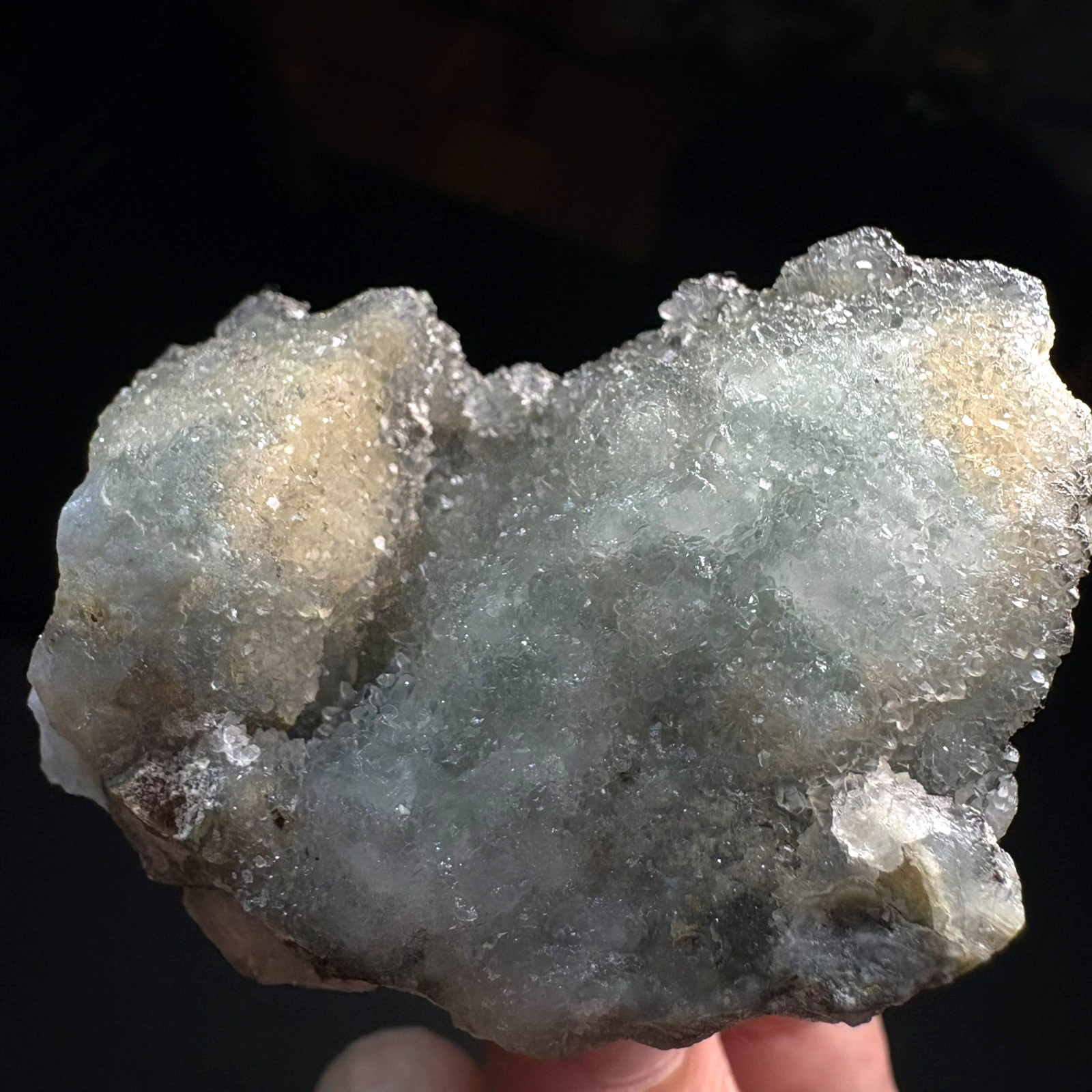 Natural Fluorite on Candle Quartz Cluster Raw Mineral Inner Mongolia Healing C74