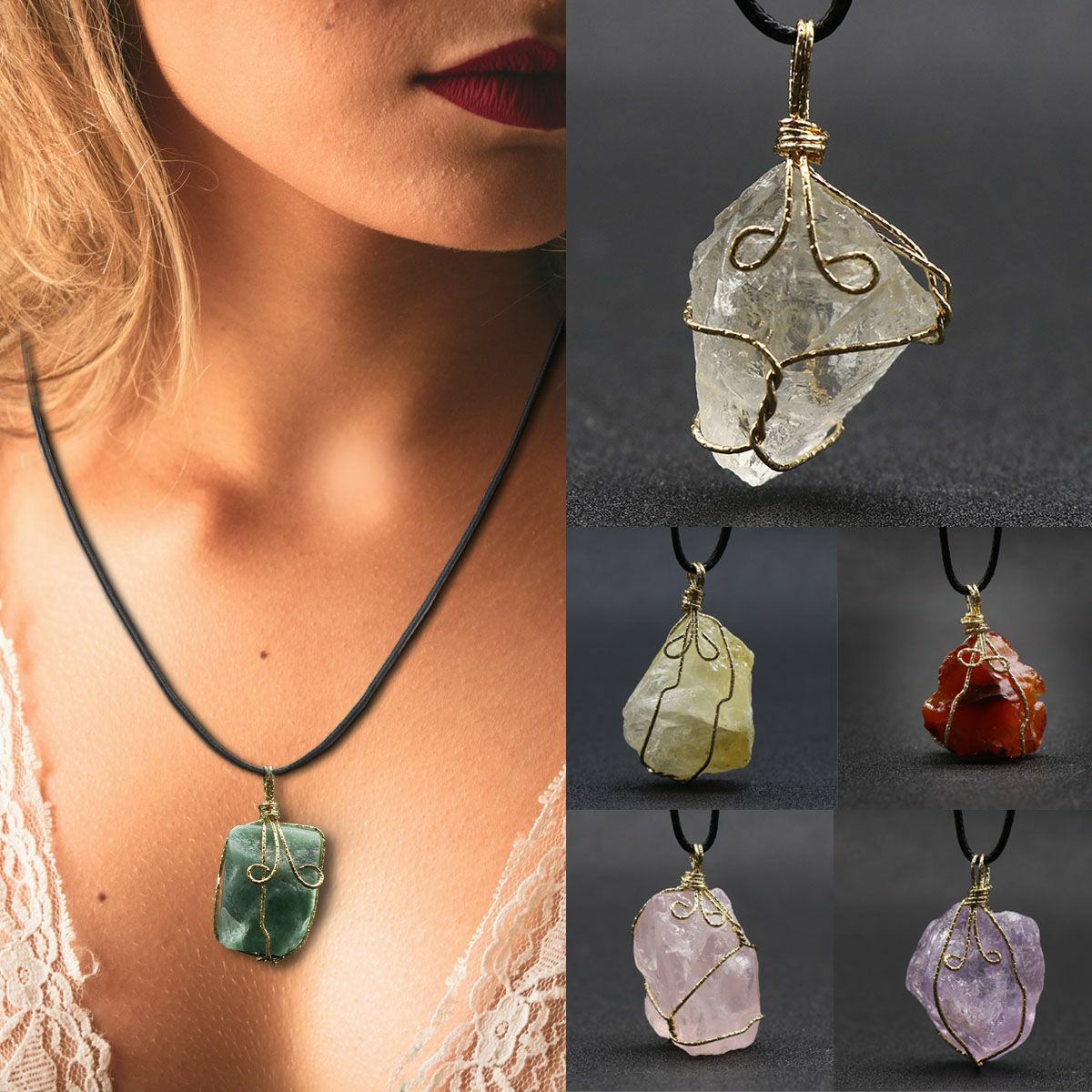 7 Chakra Stones Crystal Reiki Healing Healing Palm Natural Gemstone Quartz USA
