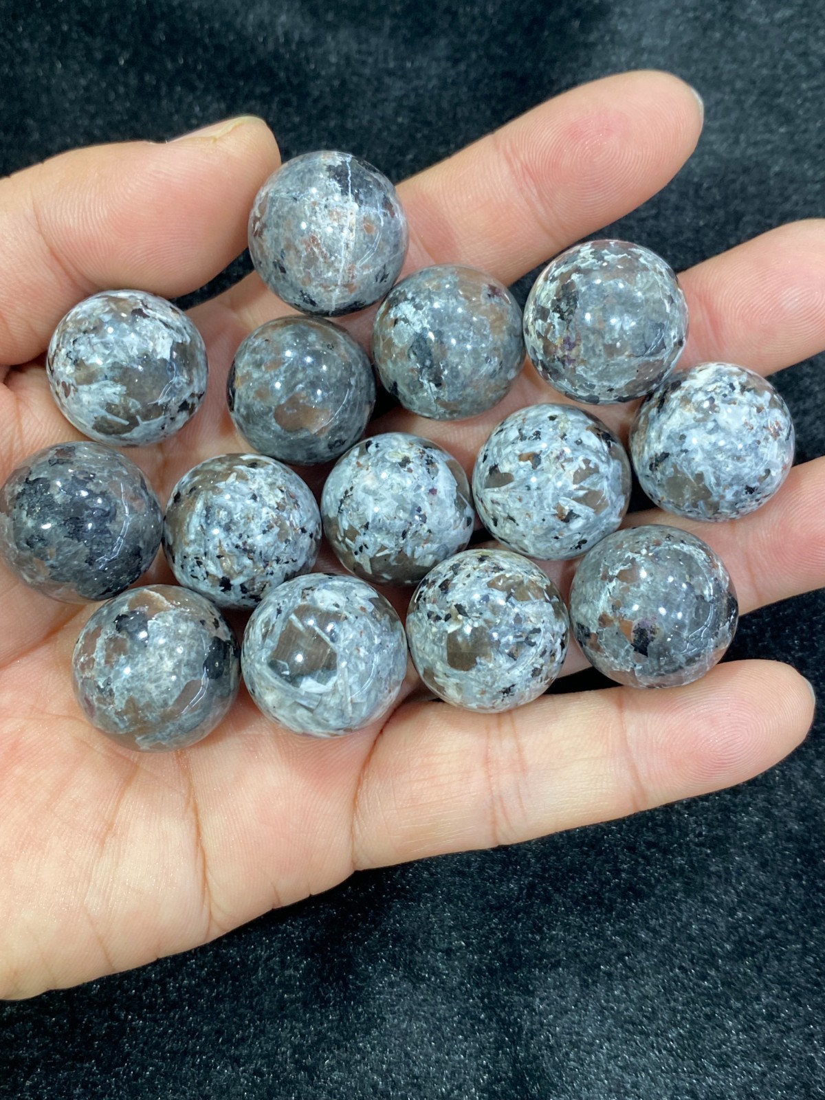 5pc Natural Yooperlite Sphere Quartz Crystal Carved ball reiki healing gift 20mm