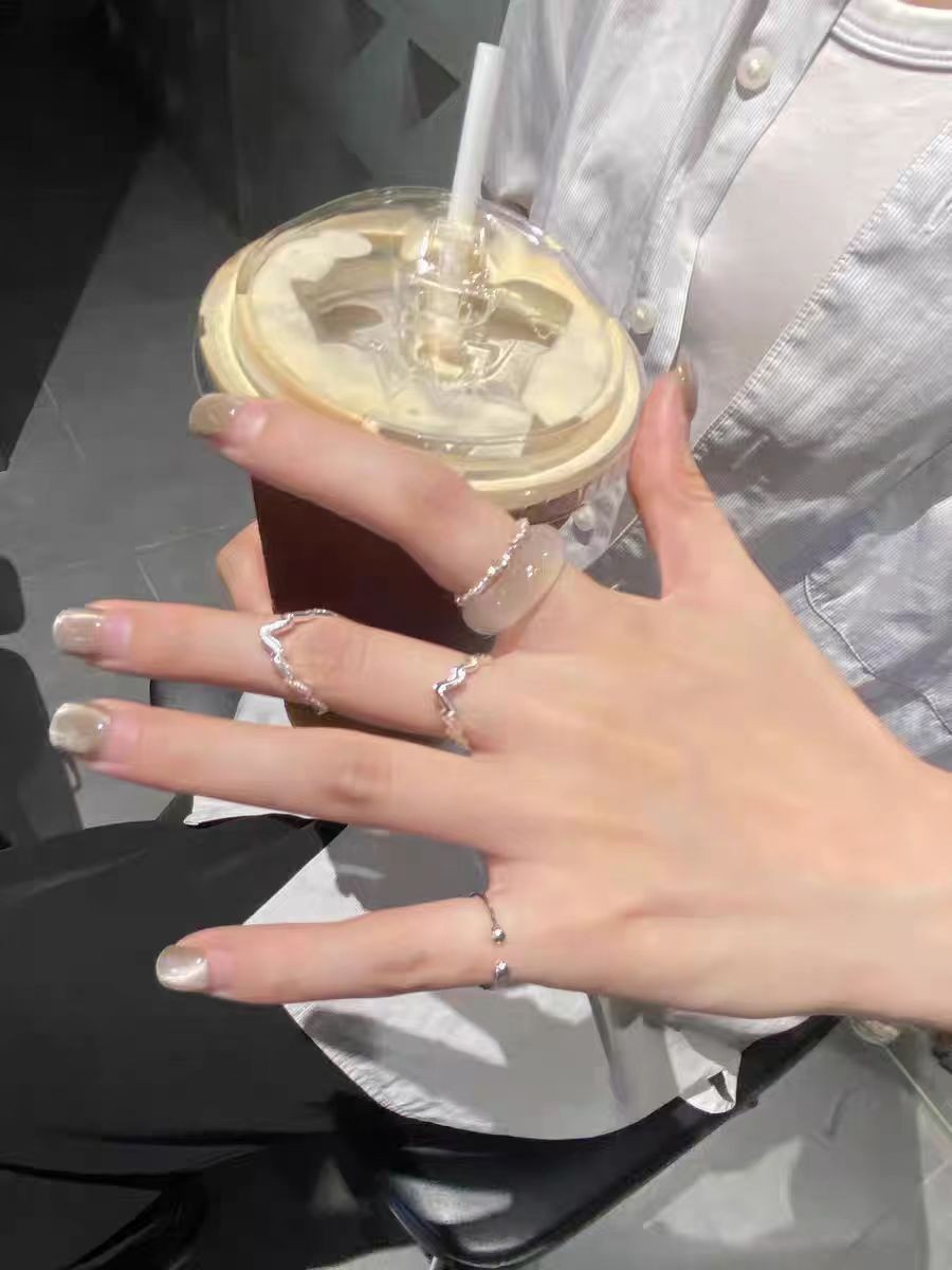 Natural Chalcedony Ring in Donut Shape with Icy Transparency and Moonlight Glow