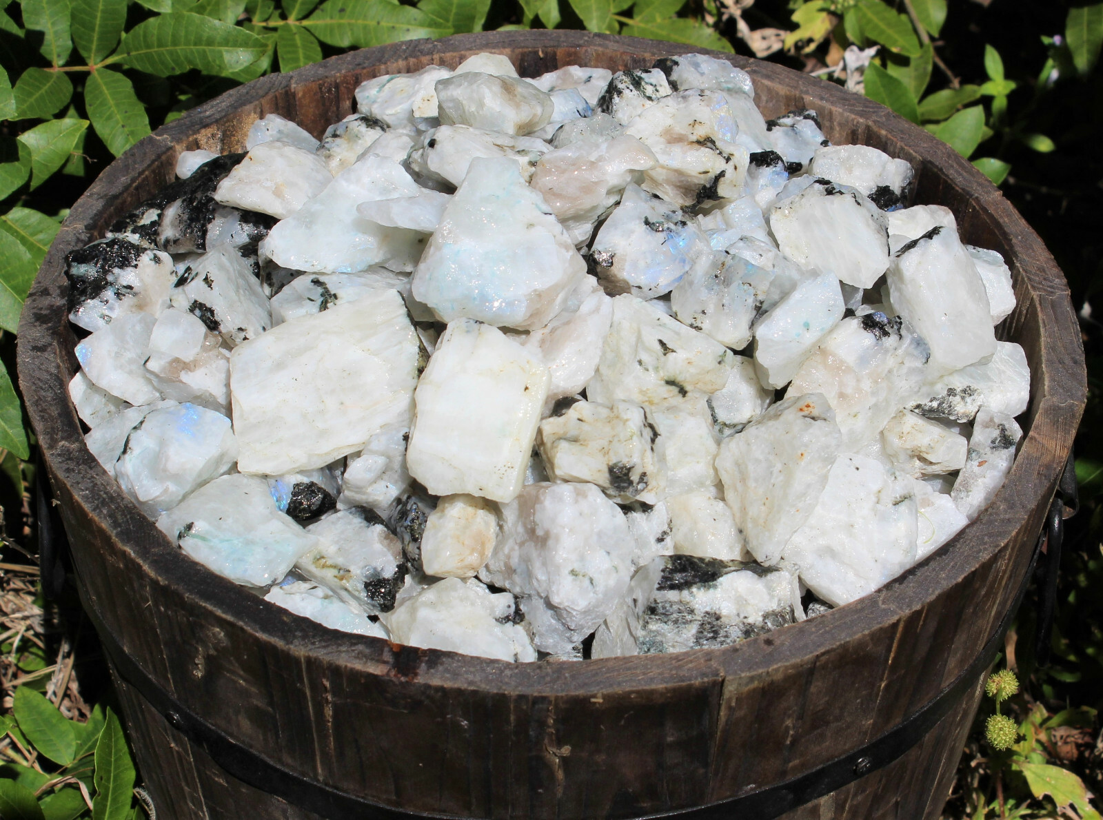LARGE Rough Rainbow Moonstone Chunks, 2″ – 3″ Choose Amount (Raw Jumbo Crystal)