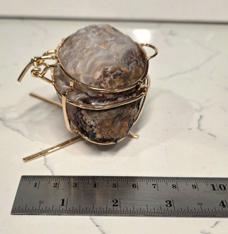 Natural Druzy Geode Crystal Jewelry Box #12
