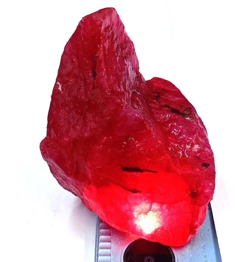Dyed Natural Earth Mind 250-300ct Red Ruby Rough Loose Gemstone Christmas sale