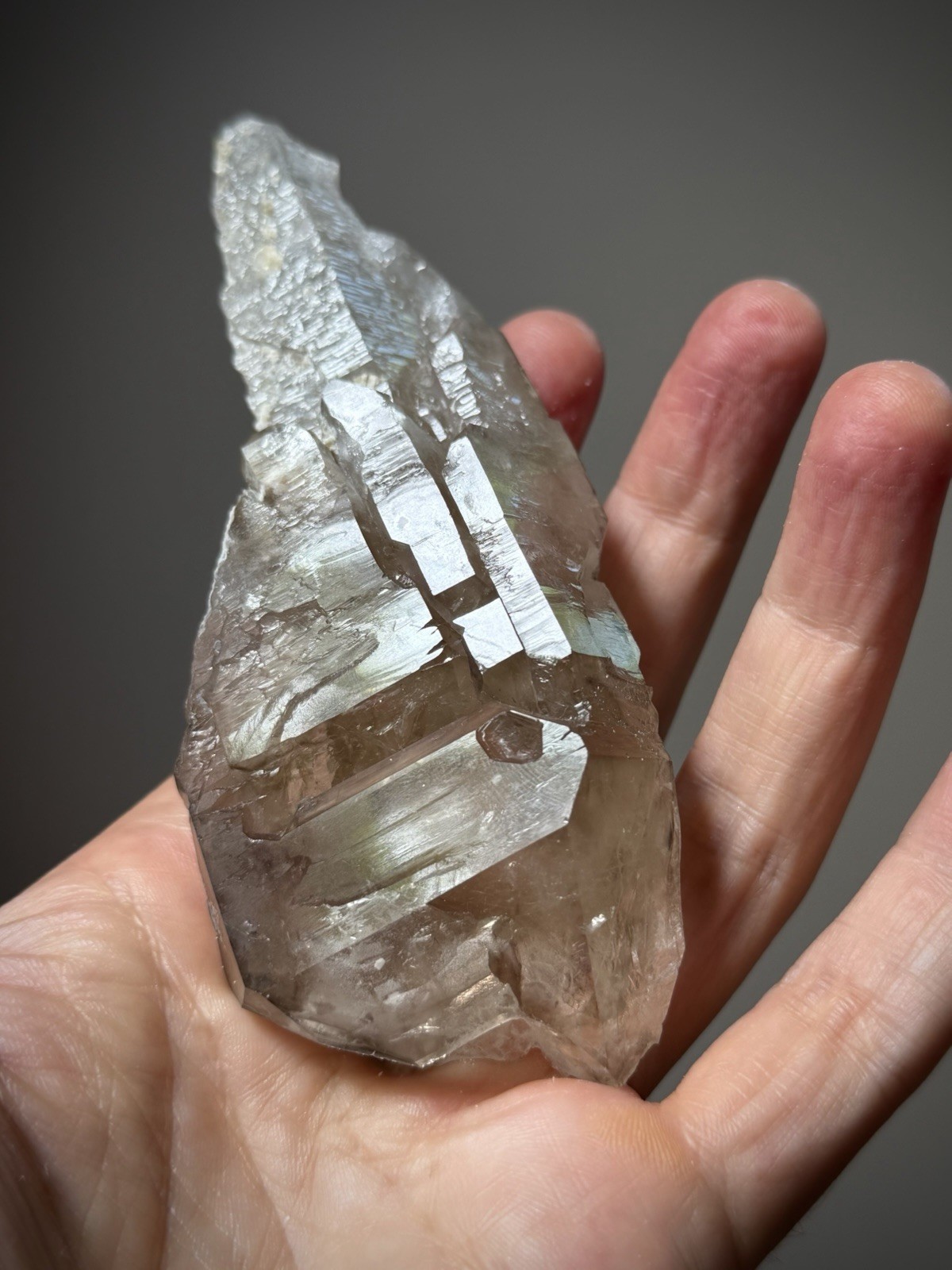 Enhydro Quartz Crystal Elestial Quartz Natural Smoky Quartz Water Bubble Crystal