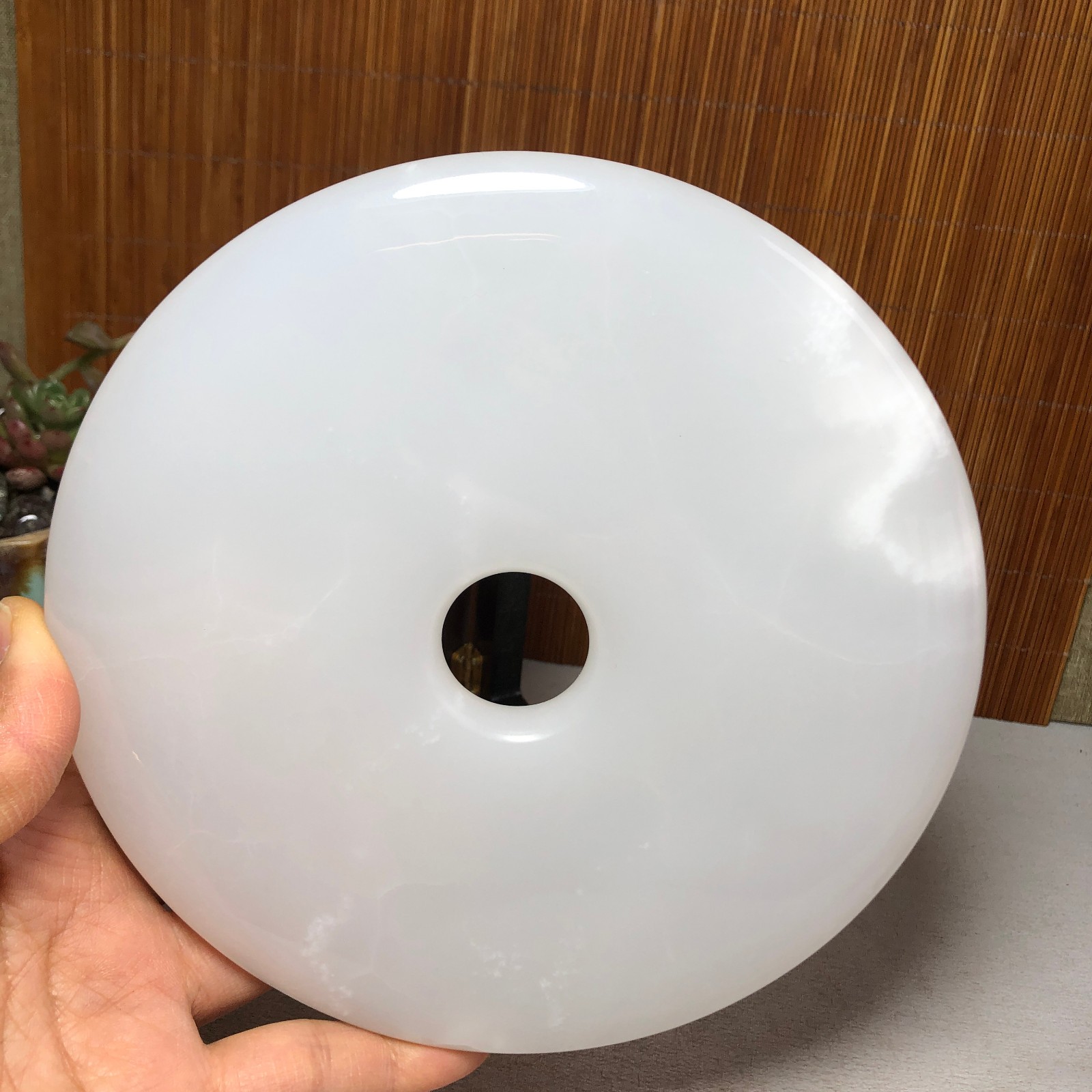 685g Natural Afghan jade hand polished safety buckle shows healing 162mm A4894