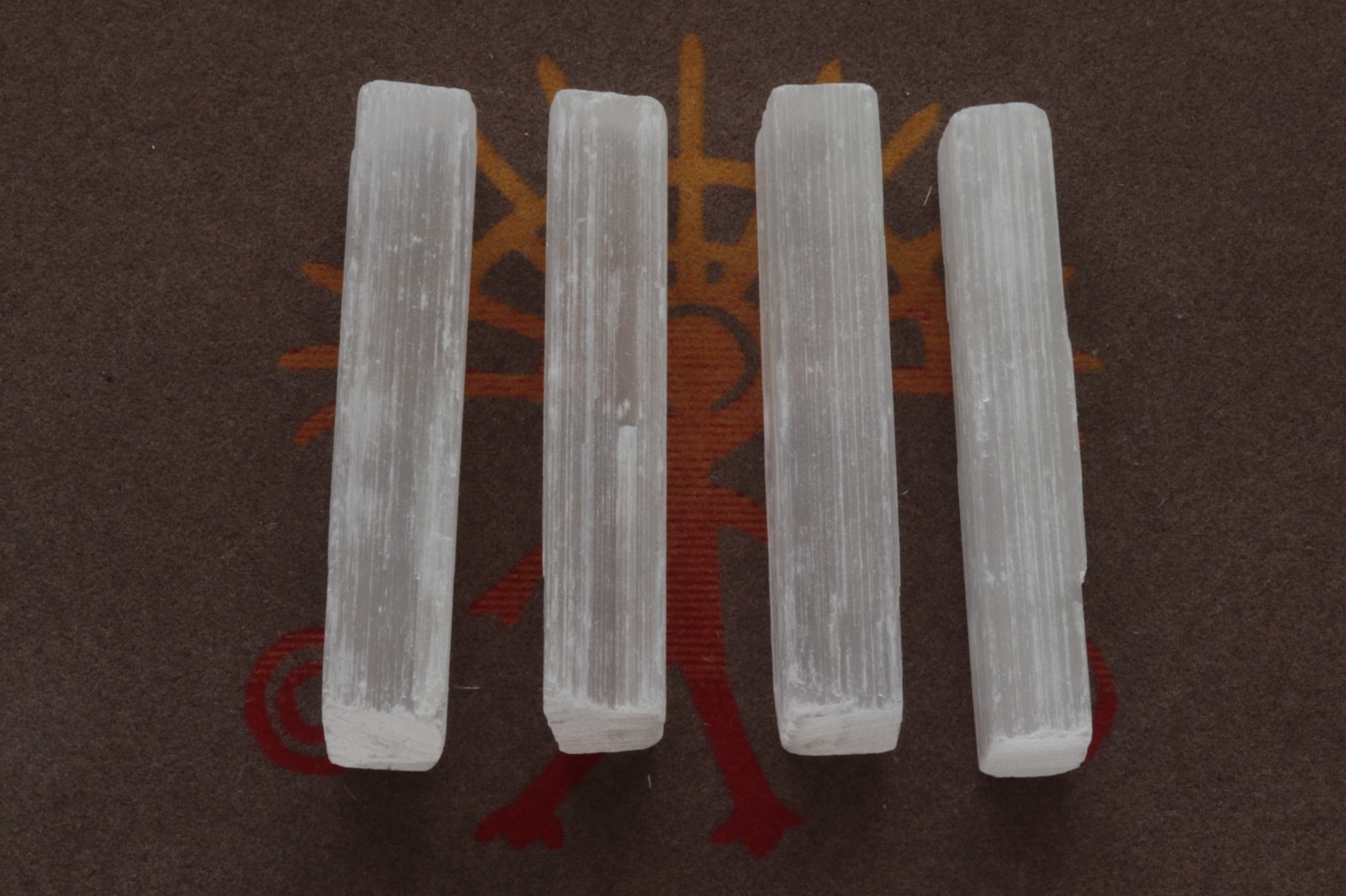 4 x Selenite Cut Pieces from Morocco 64g 66mm-66.7mm