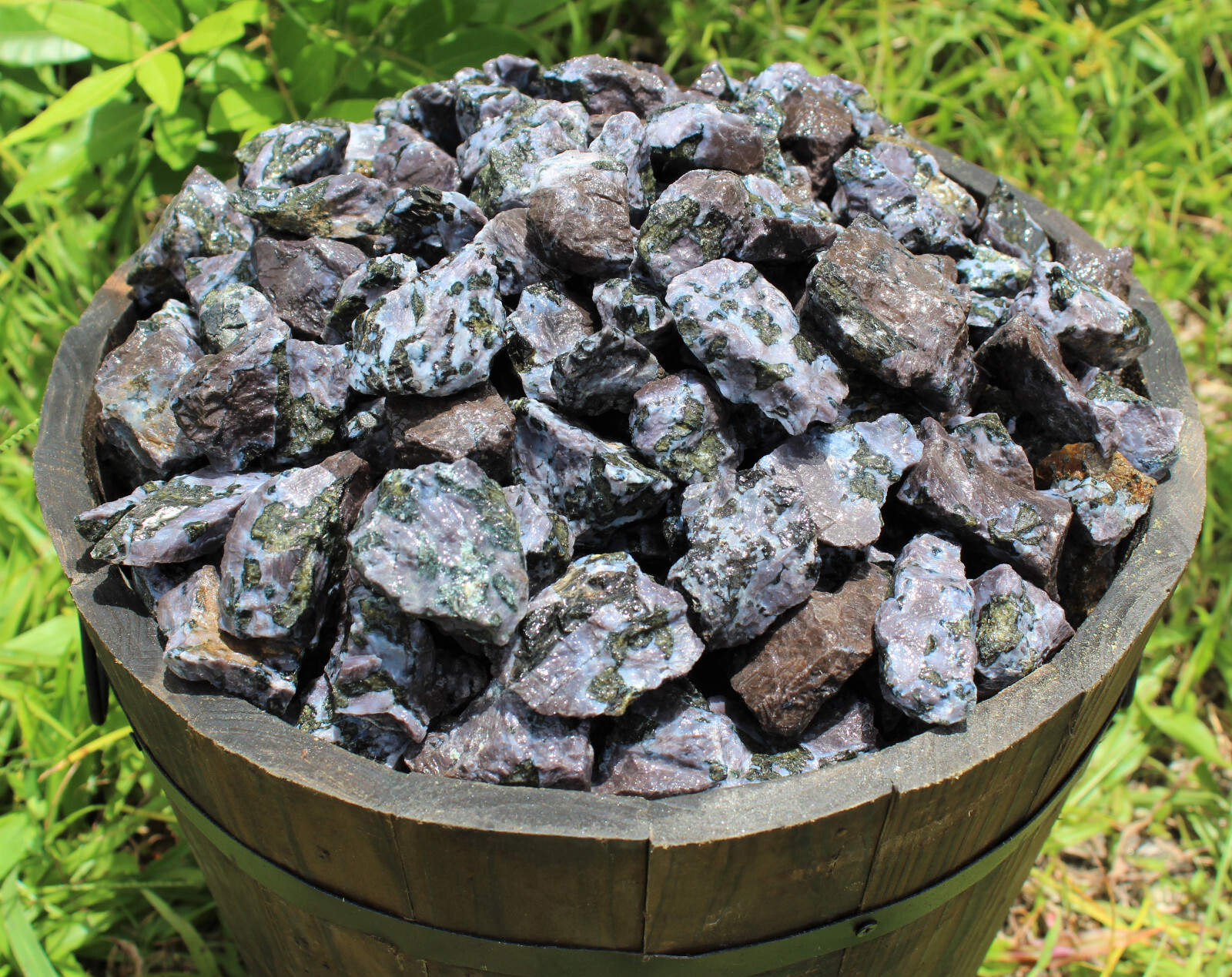 Indigo Gabbro Rough Natural Stones Bulk lots – Natural Mystic Merlinite Crystals
