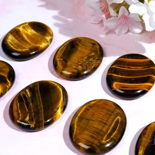 Natural Worry Stone Crystal – Gemstone Selection Healing Protection Pocket Stone
