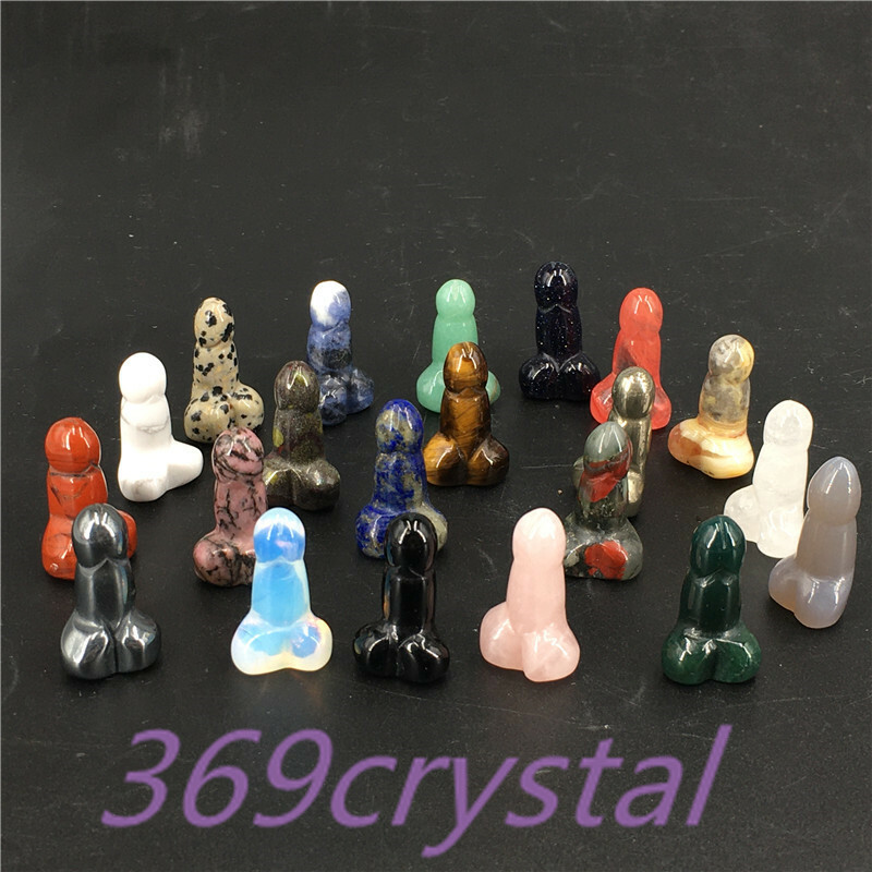 A lot of Natural mini Small Penis Quartz Crystal Massage Wand Healing wholesale
