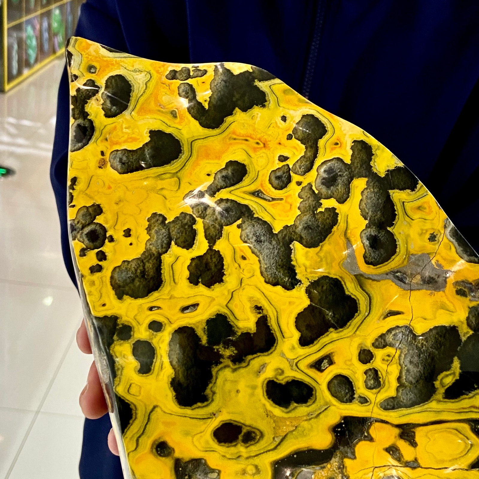 8.6LB Natural Bumblebee Ocean Jasper Quartz Crystal Specimen Healing