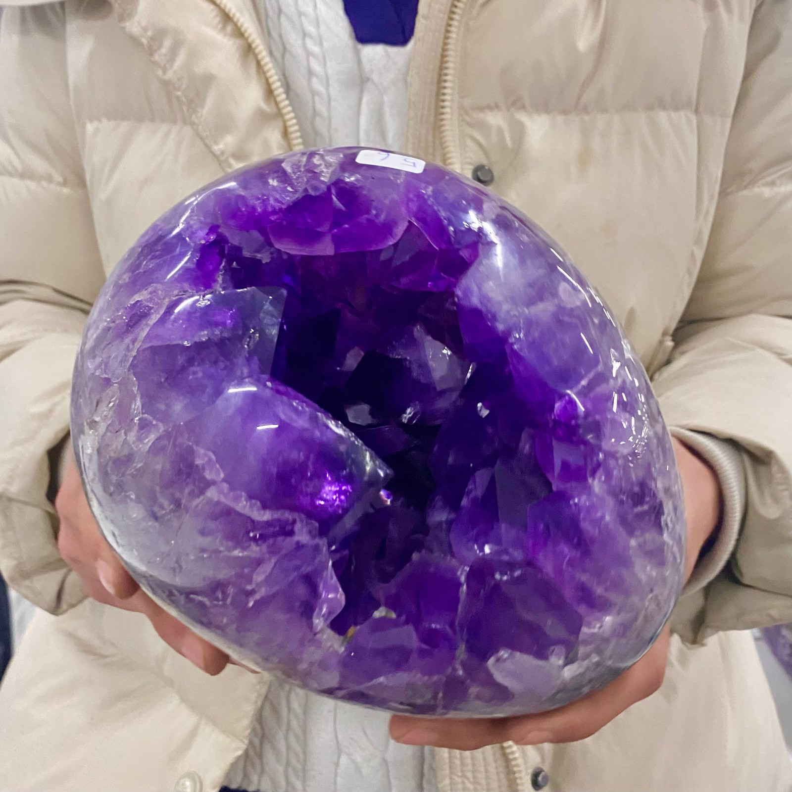 12.34LB Natural Amethyst geode quartz cluster crystal specimen energy healing