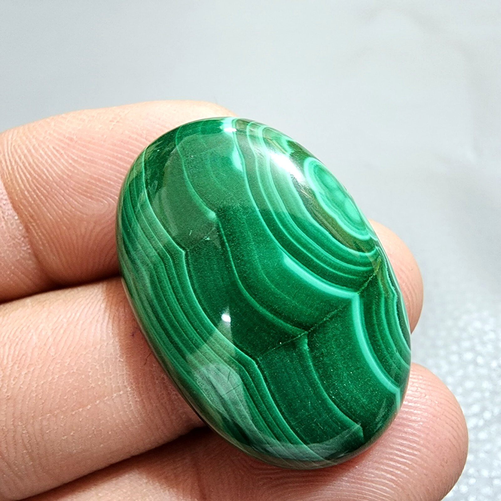 64 Crt Attractive Designer Green Malachite Oval Shape Cabochon Gemstone Jewelry