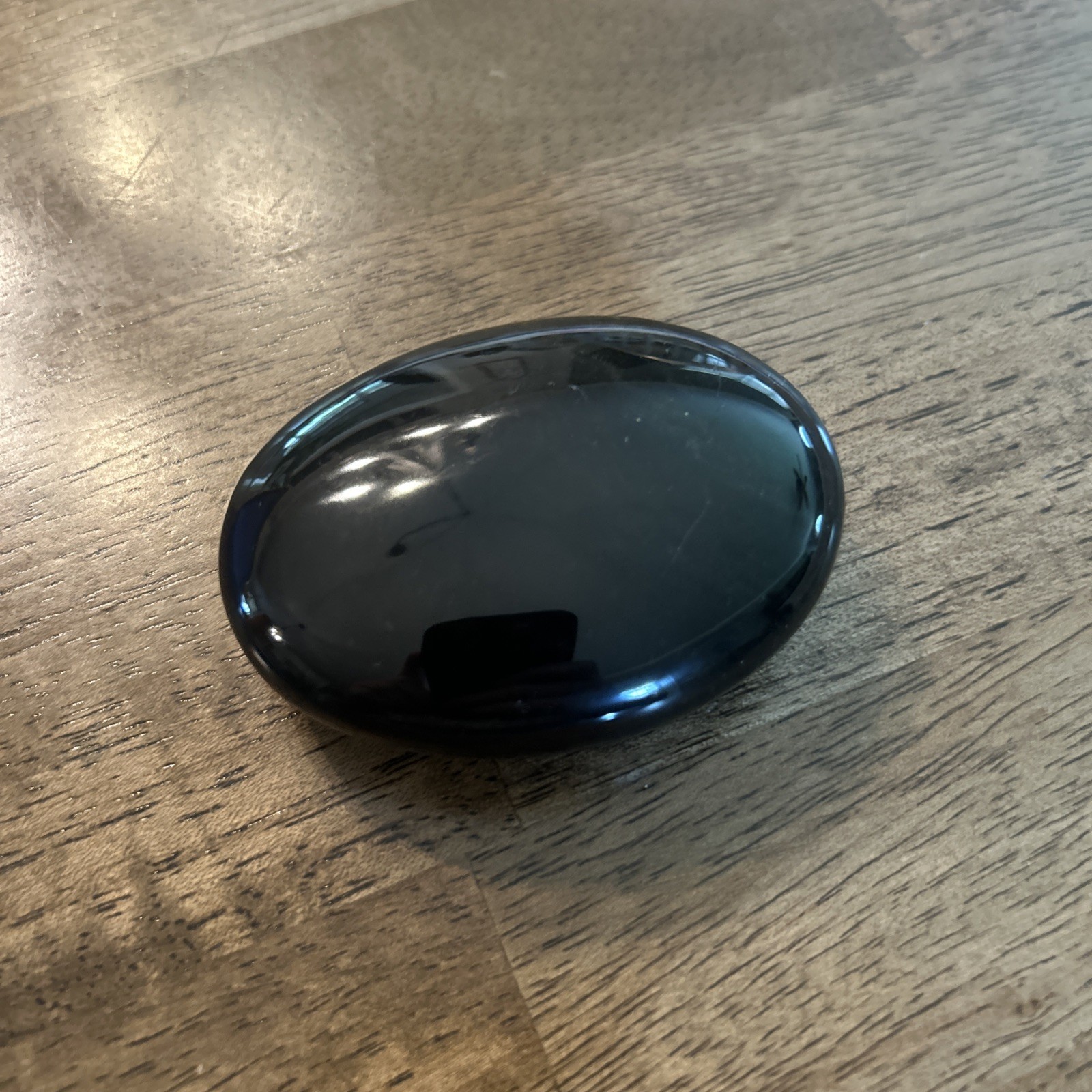 Black Obsidian Crystal Palm Stone