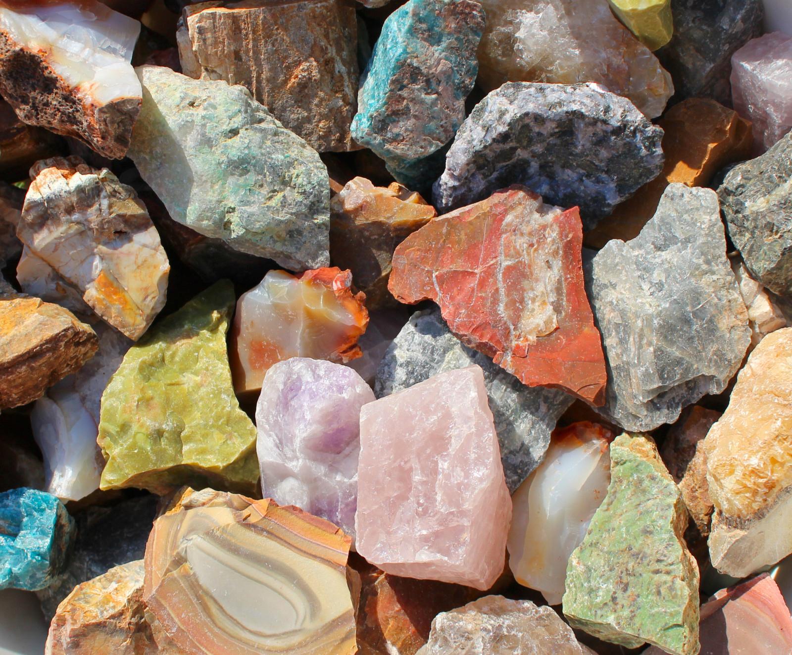 Madagascar Mix -Large 2″ – 3″ Rough Rocks for Tumbling – Bulk Wholesale 1LB