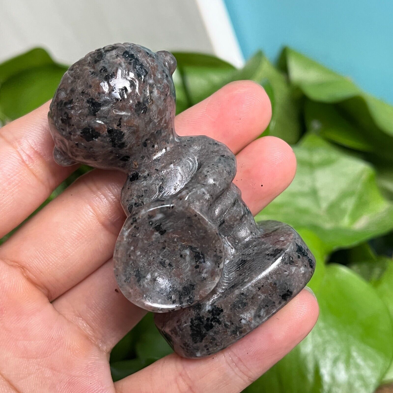 5pc Natural flame stone crystal quartz Humans skull gift reiki healing
