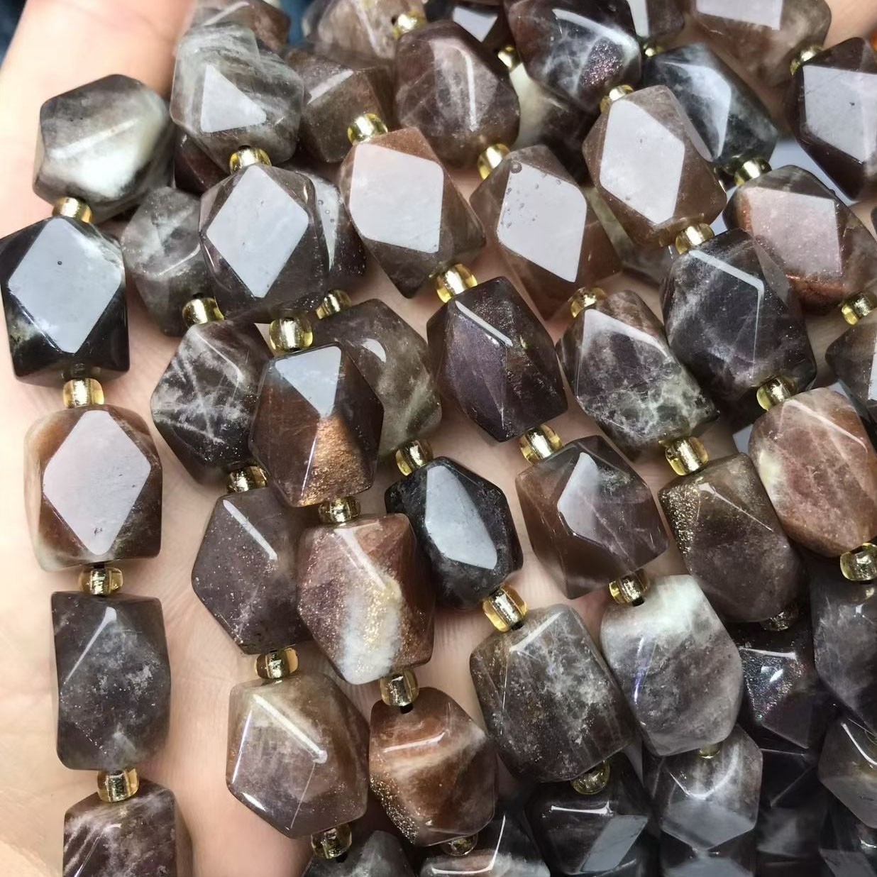 Natural sunstone Beads for DIY Bracelet Necklace Jewelry Making