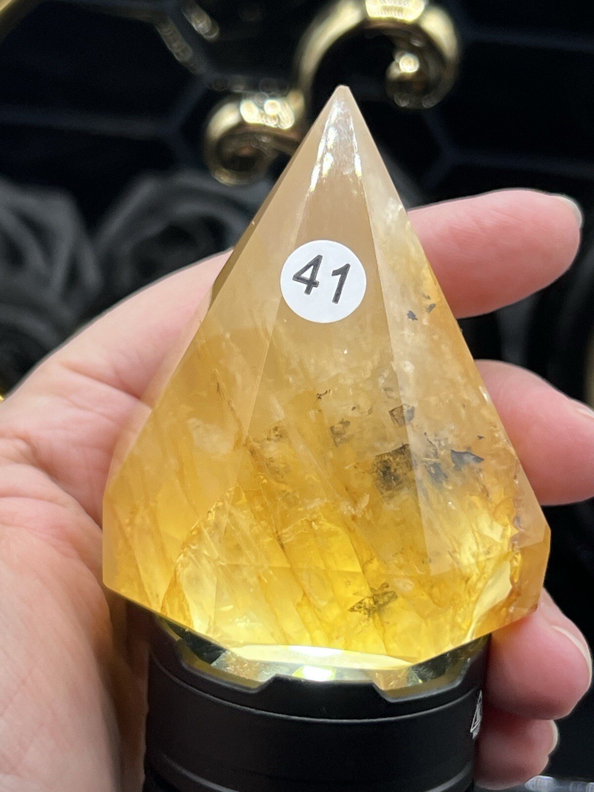 Golden Healer Amazing Diamond Pyramids Some dendrite Free ship & Gift