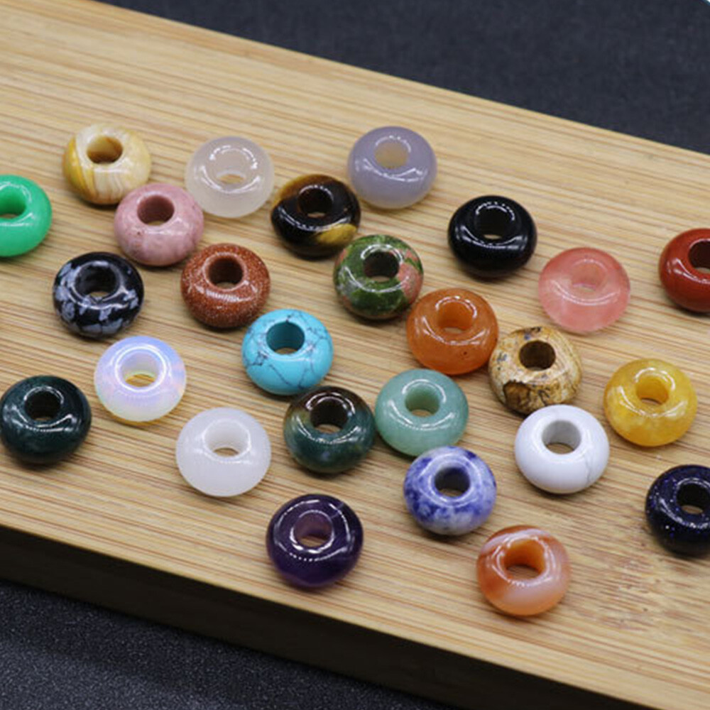 5mm Large Hole Loose Rondelle European Beads for Bracelet Jewelry Making Charms
