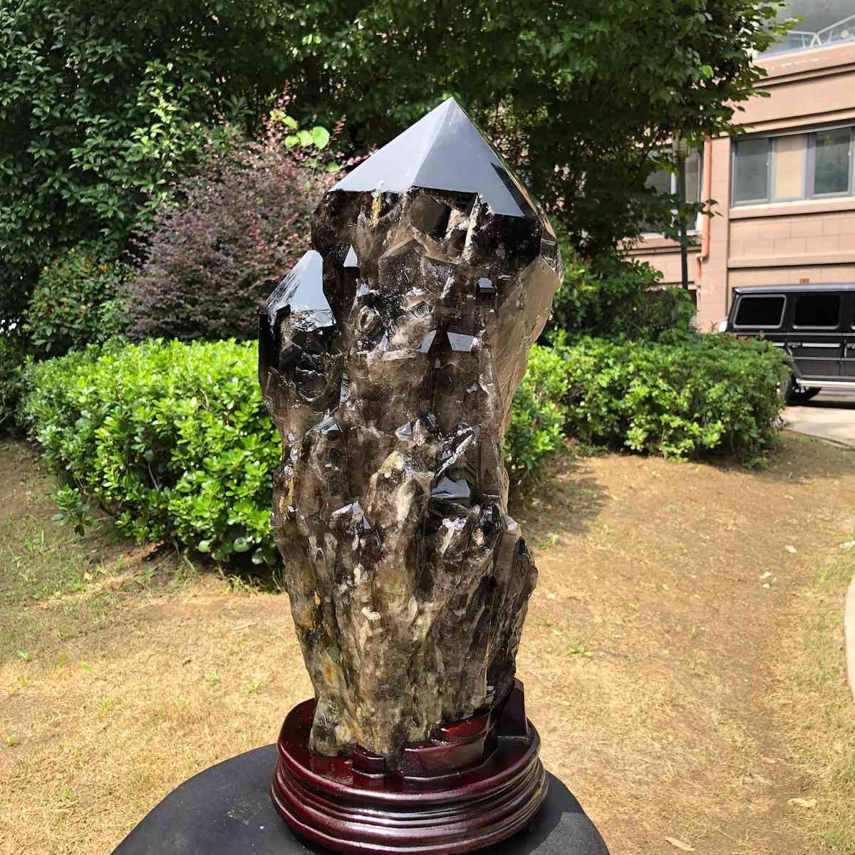 17.9Kg Natural tea crystal specimen + pedestal MH1790