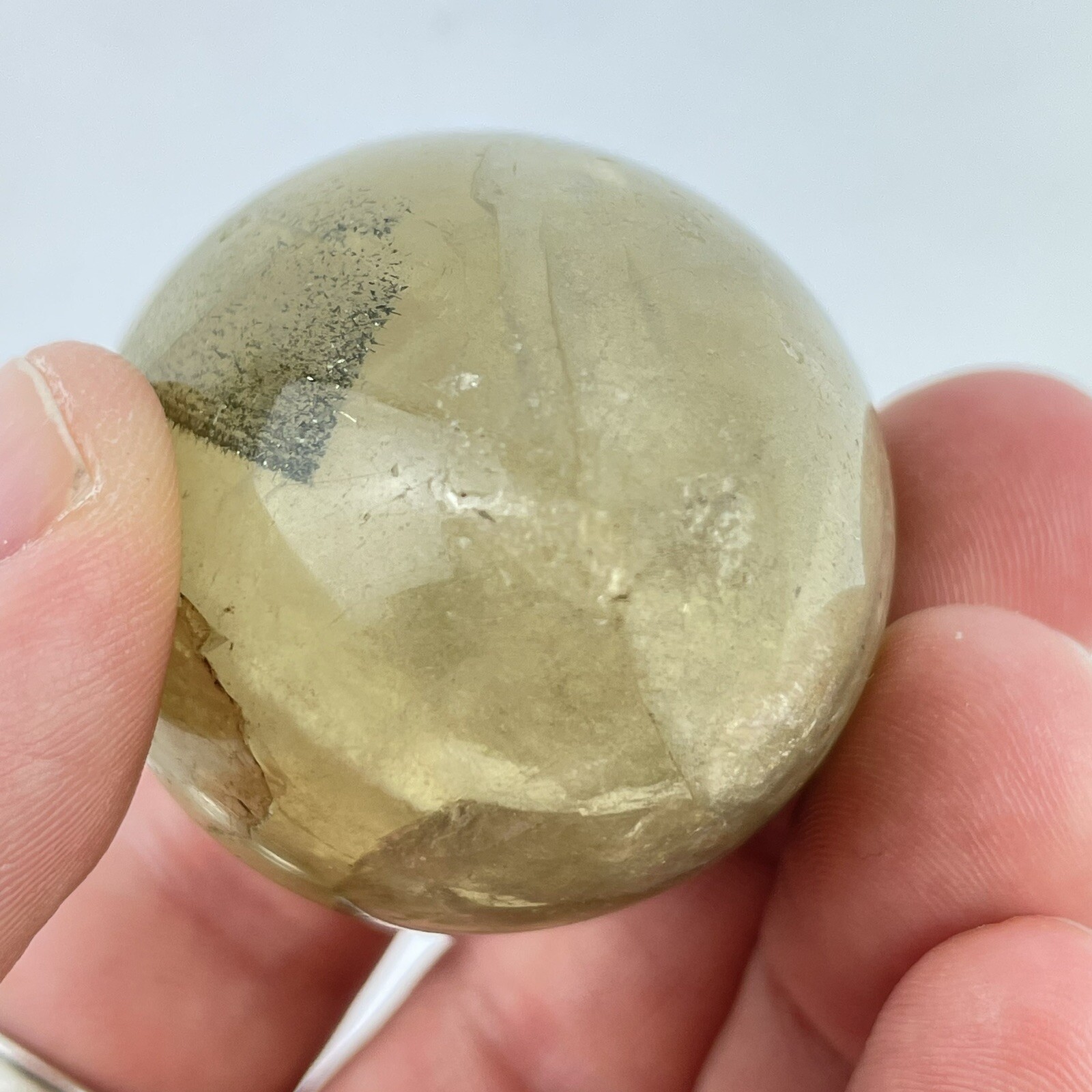 Antique Carved Rock Crystal ? Hardstone Specimen Egg 5.3cm X 3.5cm 122g
