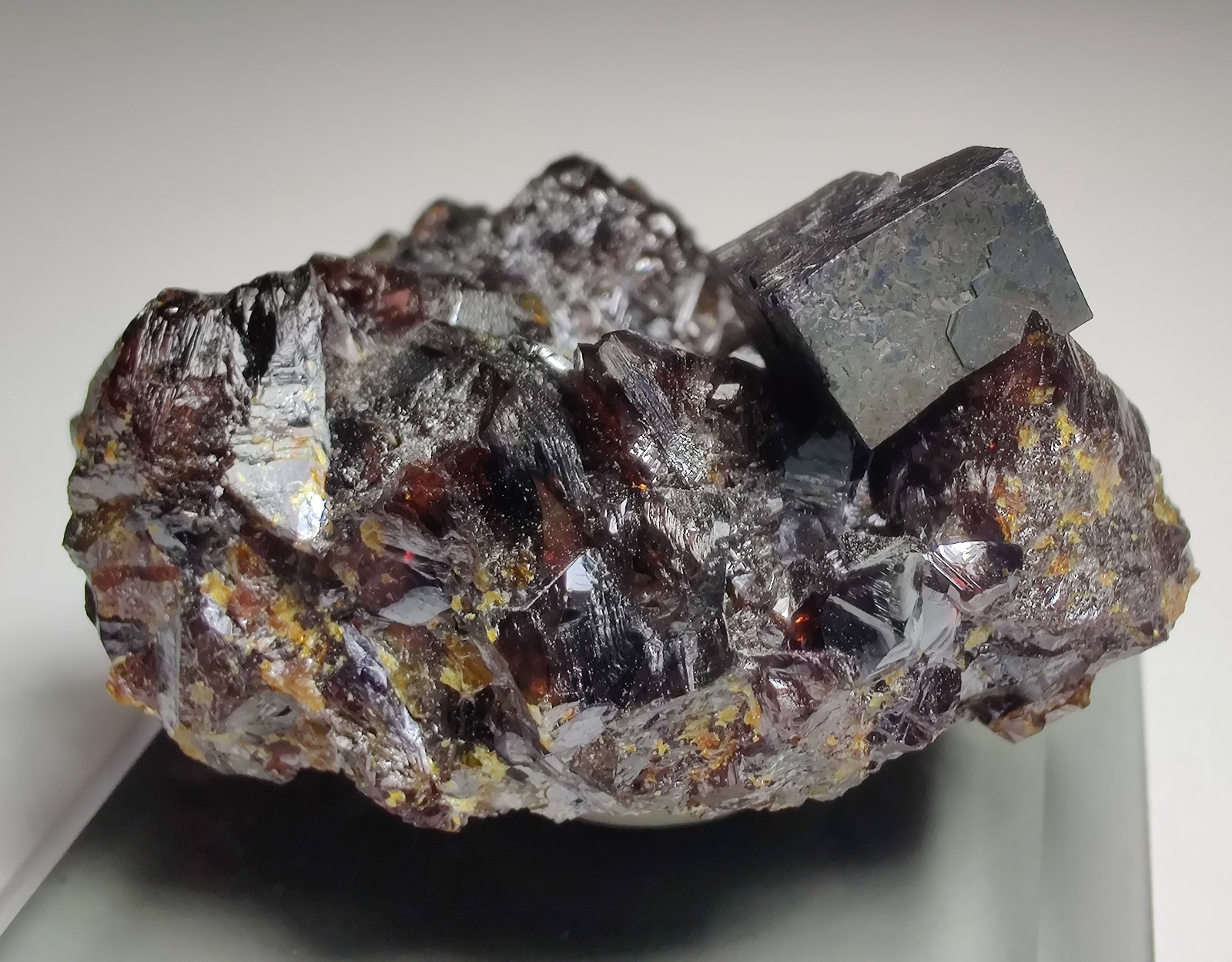 Galena with Sphalerite crystals. Elmwood Mine, Carthage, Tennesee. 20 grams.