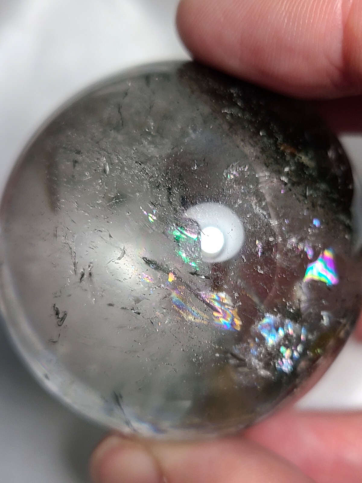 2″ 51mm 179g AA++ Stunning Garden Quartz Massive Rainbows Sphere Crystal Ball