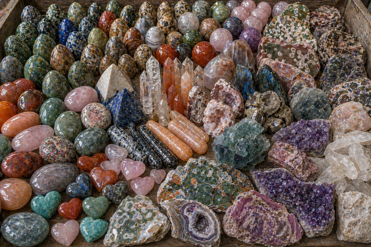 100LB (45 kg) Super Mixed Compact Size Crystal Bulk Lot