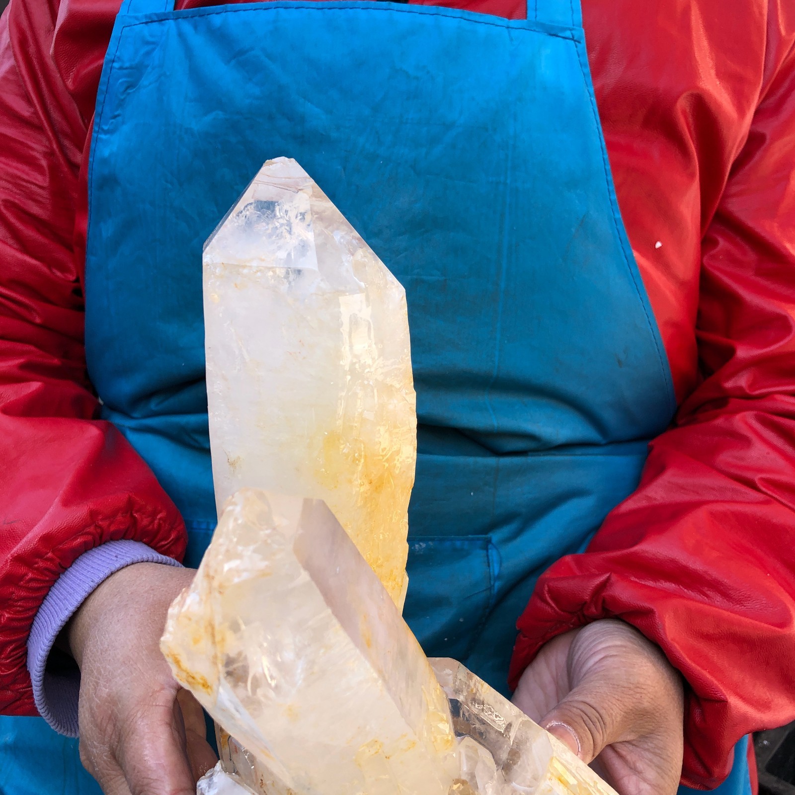 4.95LB Natural Transparent White Quartz Crystal Cluster Specimen Healing 3356