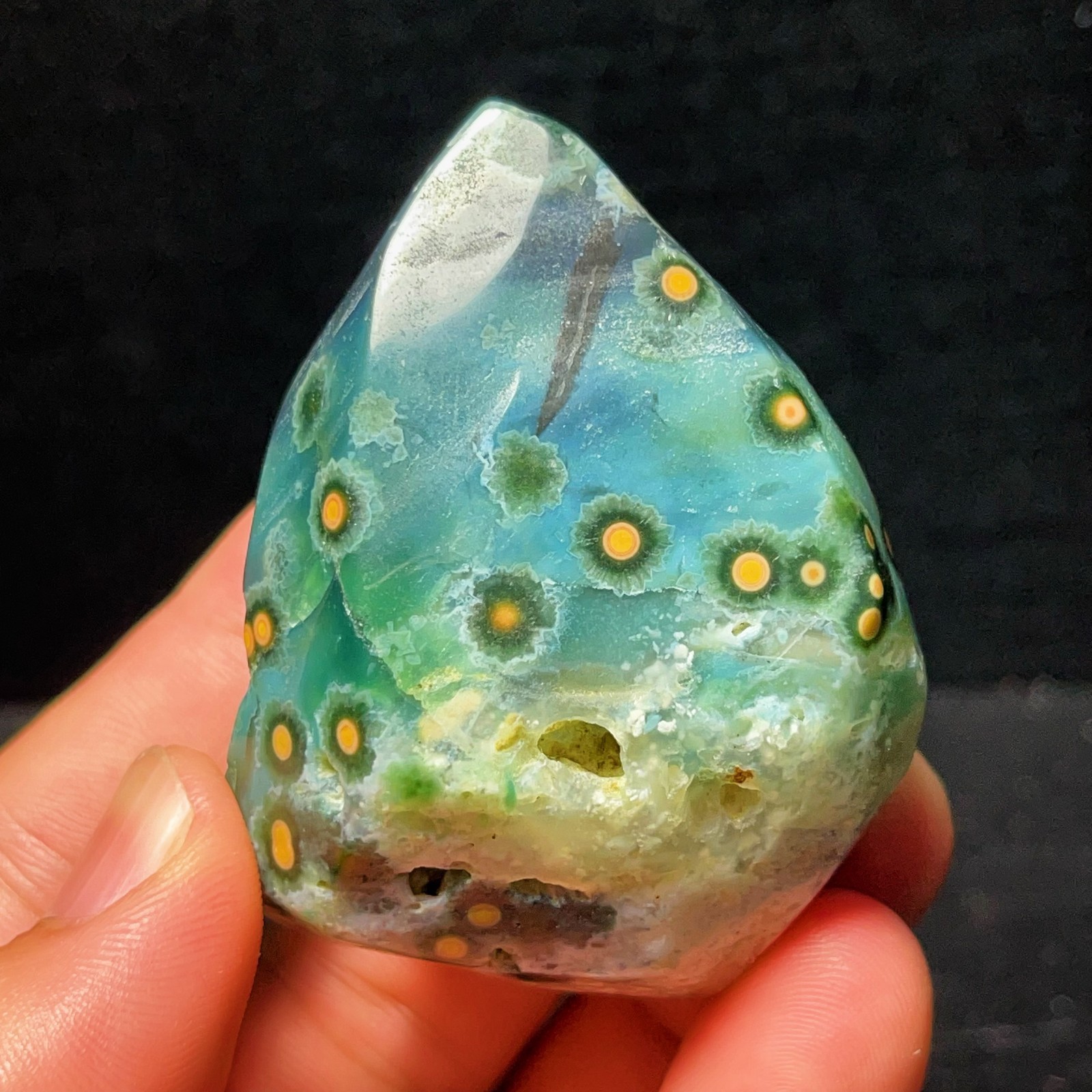 Rare 105G Natural Beautiful Ocean Jasper Healing Agate Madagascar L8341