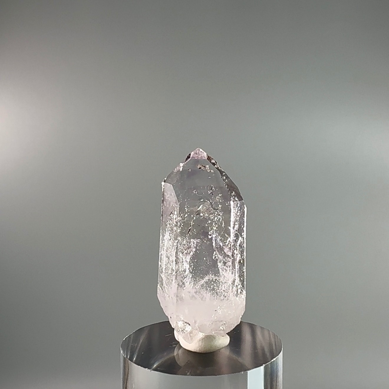 Very Visible Moving Bubble! Rare Optical Lilac Pink Brandberg Amethyst Enhydro