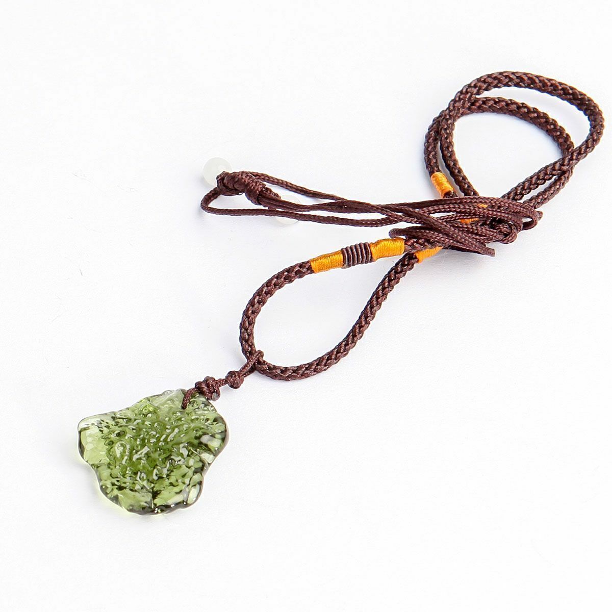 Natural Green Czech Moldavite Meteorite Impact Pendant Necklace Chakra Healing
