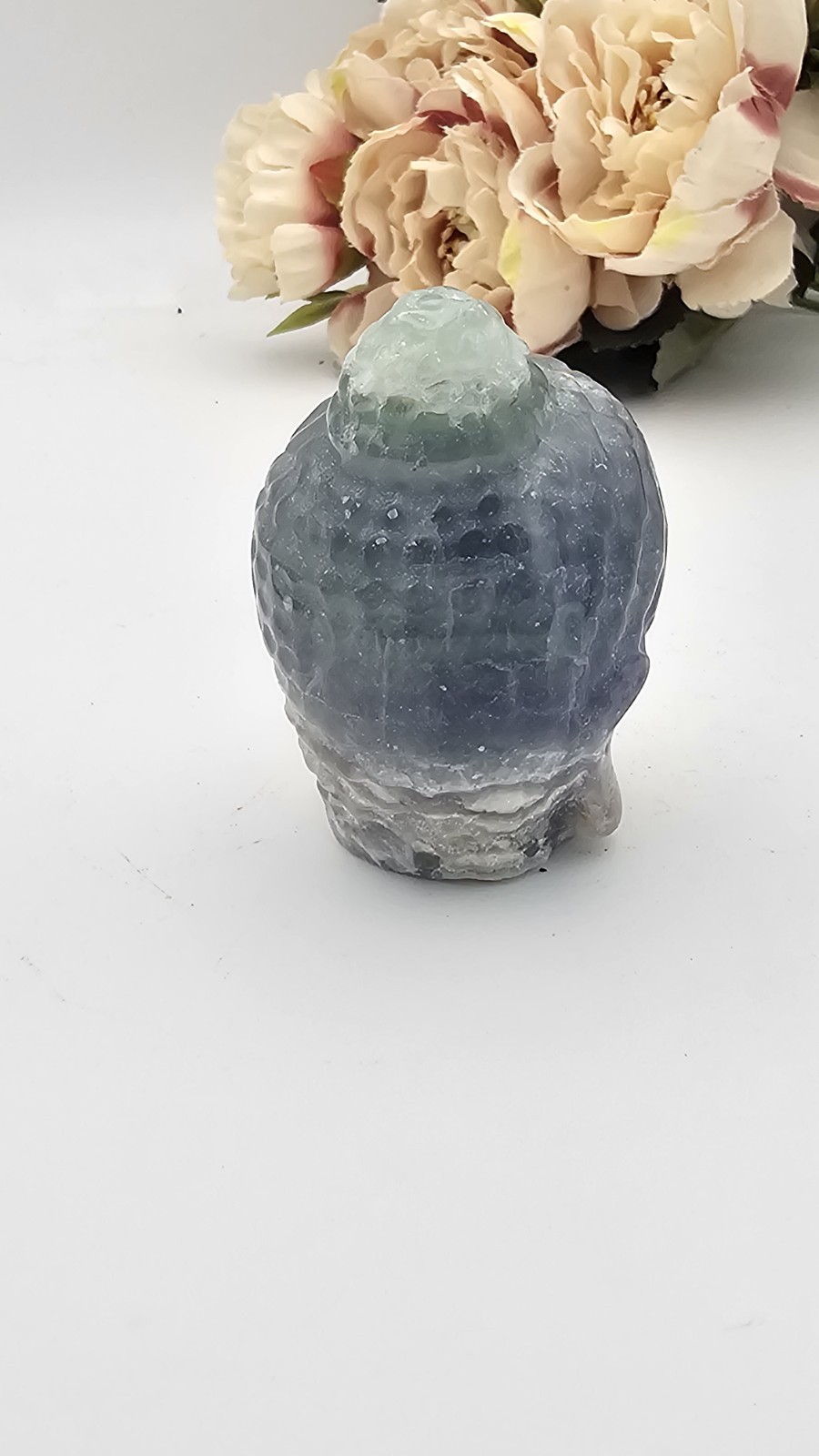 ✨️SALE✨️ Purple Fluorite Buddha Carving Crystal Specimen 5.4cm 130g