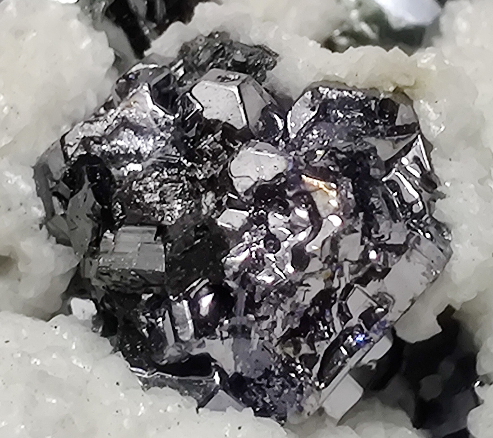 Galena & Manganese bearing Calcite, UV. Huanzala Mine, Peru. 3.9 lbs.