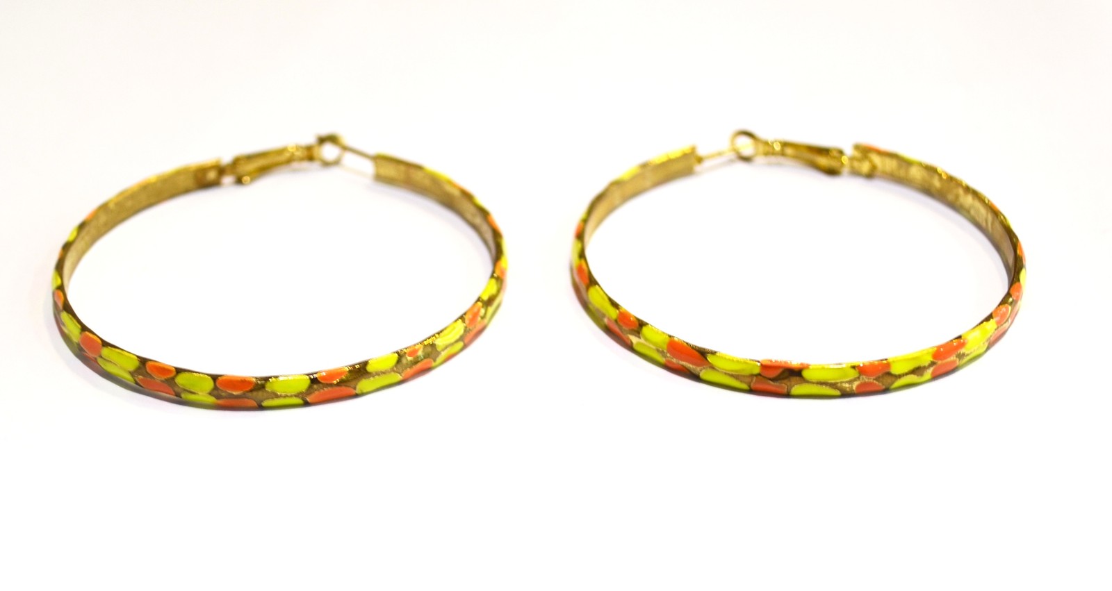 golden yellow hoop earrings Jewelry