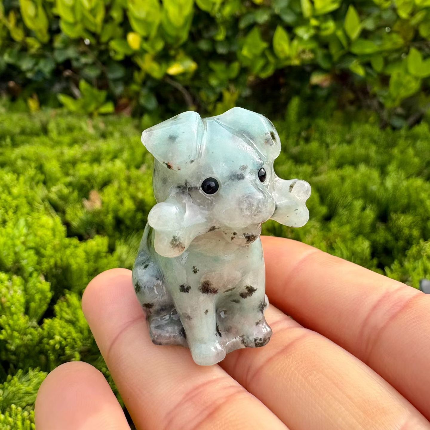 1pc Natural Mixed Quartz Carved Dog Skull crystal Reiki healing gift Decor