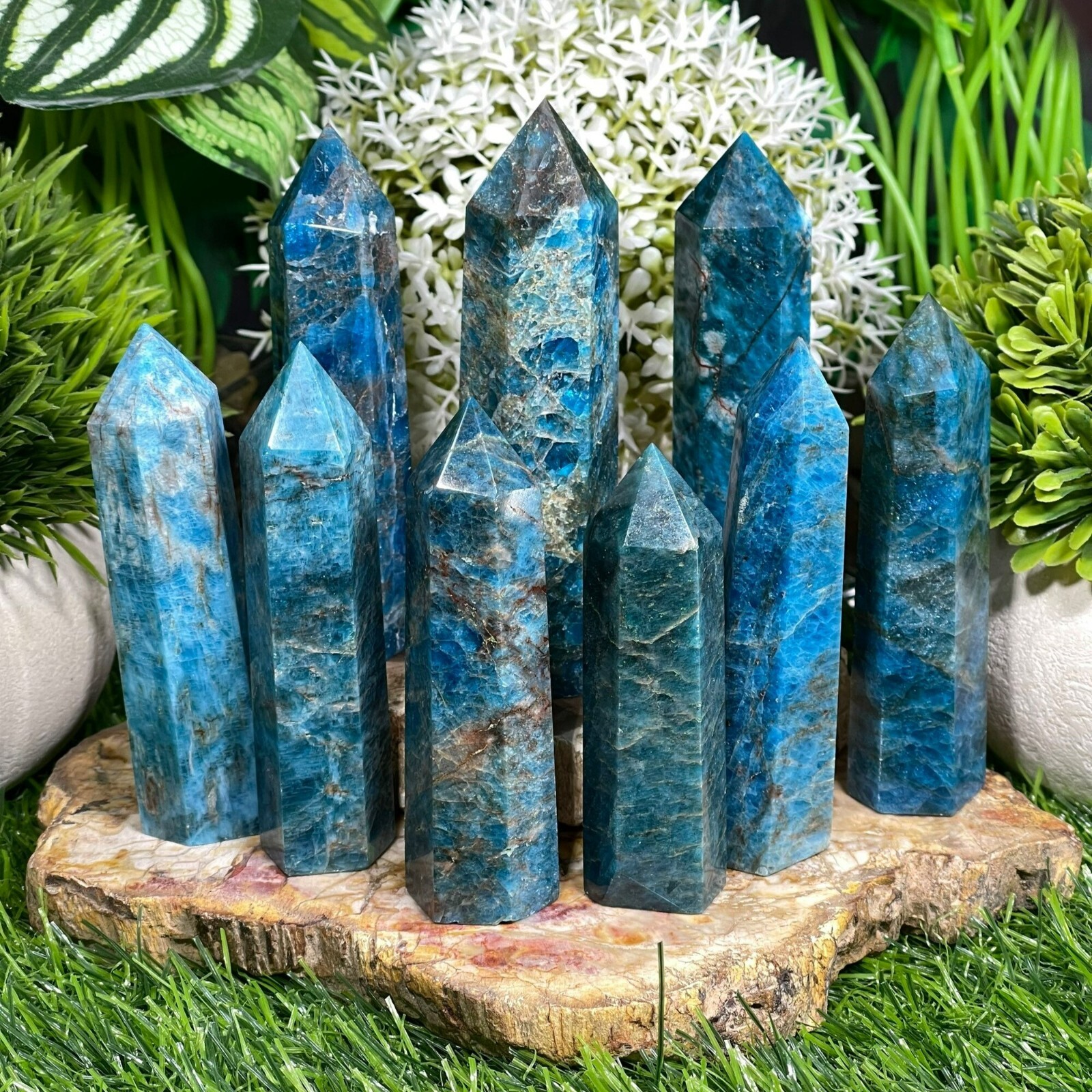 Wholesale Lot 1 Lb Apatite Obelisk Tower Crystal Wand Energy Decoration Gift