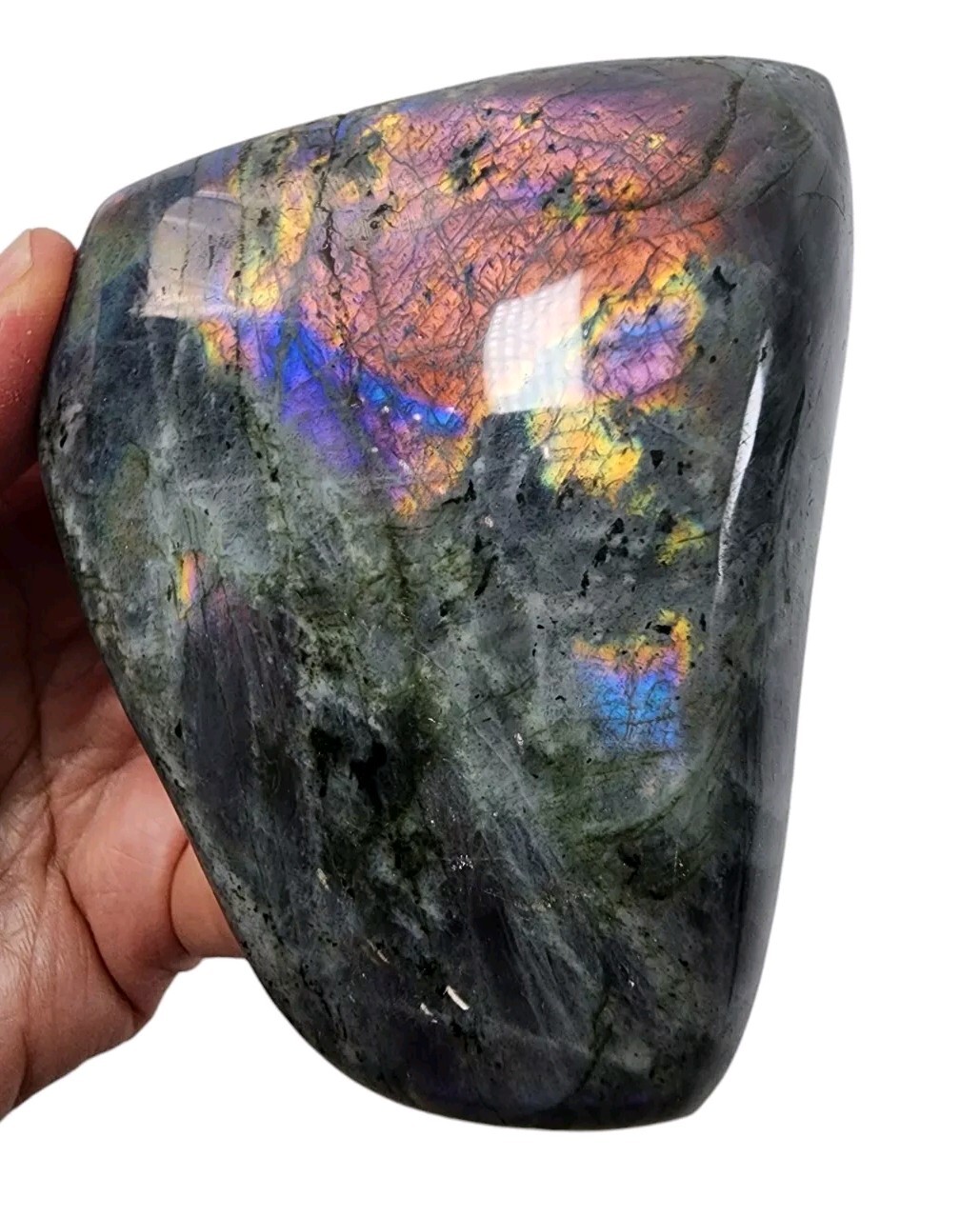 Labradorite Polished Specimen Madagascar 372 grams.