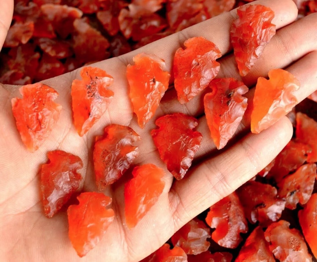 Bulk Natural Red Carnelian Arrowhead Raw Wholesale Arrows for Wire-wrap, Pendant