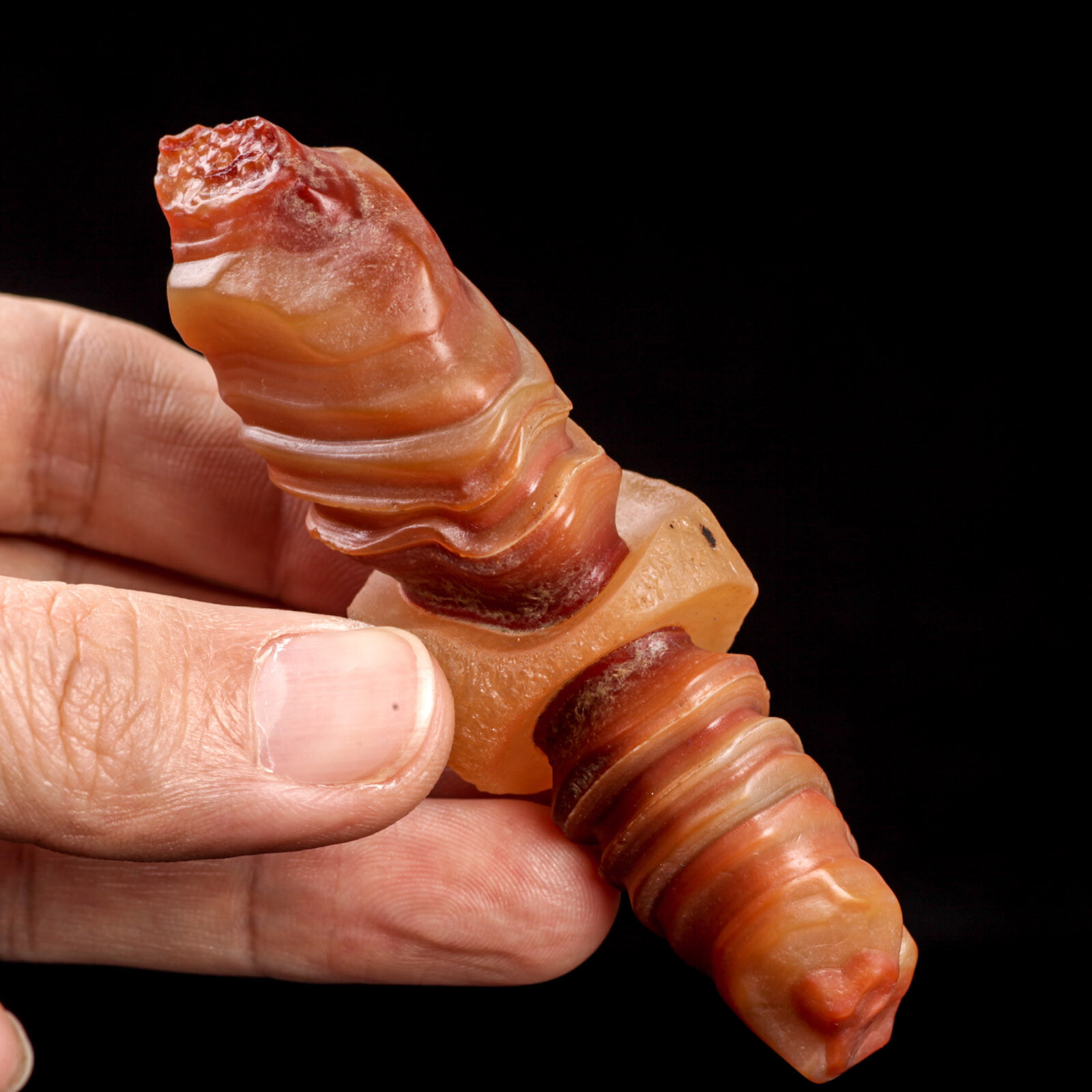 62g91mm Rare NATURAL Agate Mineral Specimen Point Wand Healing From Zambia
