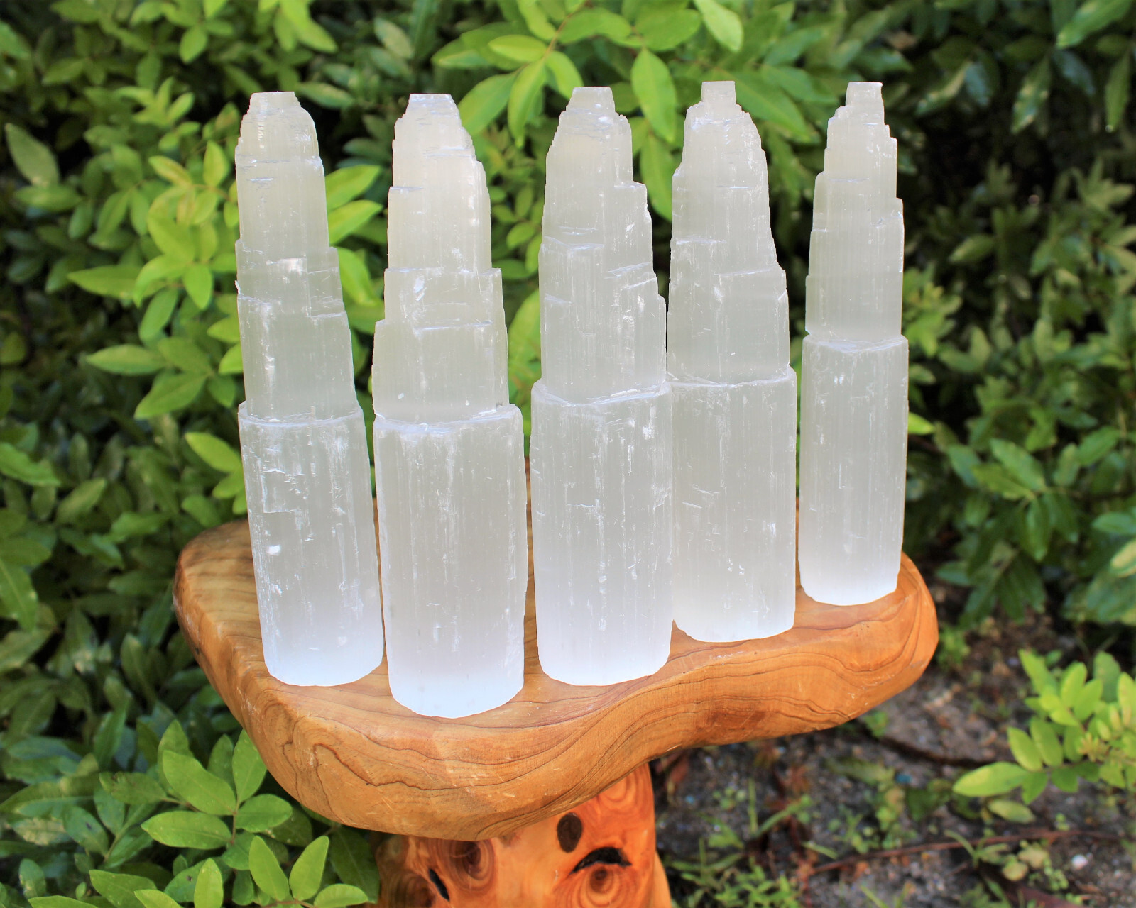 Selenite Tower LARGE 8″ Display Piece: (Selenite Crystal, Point, Iceberg)