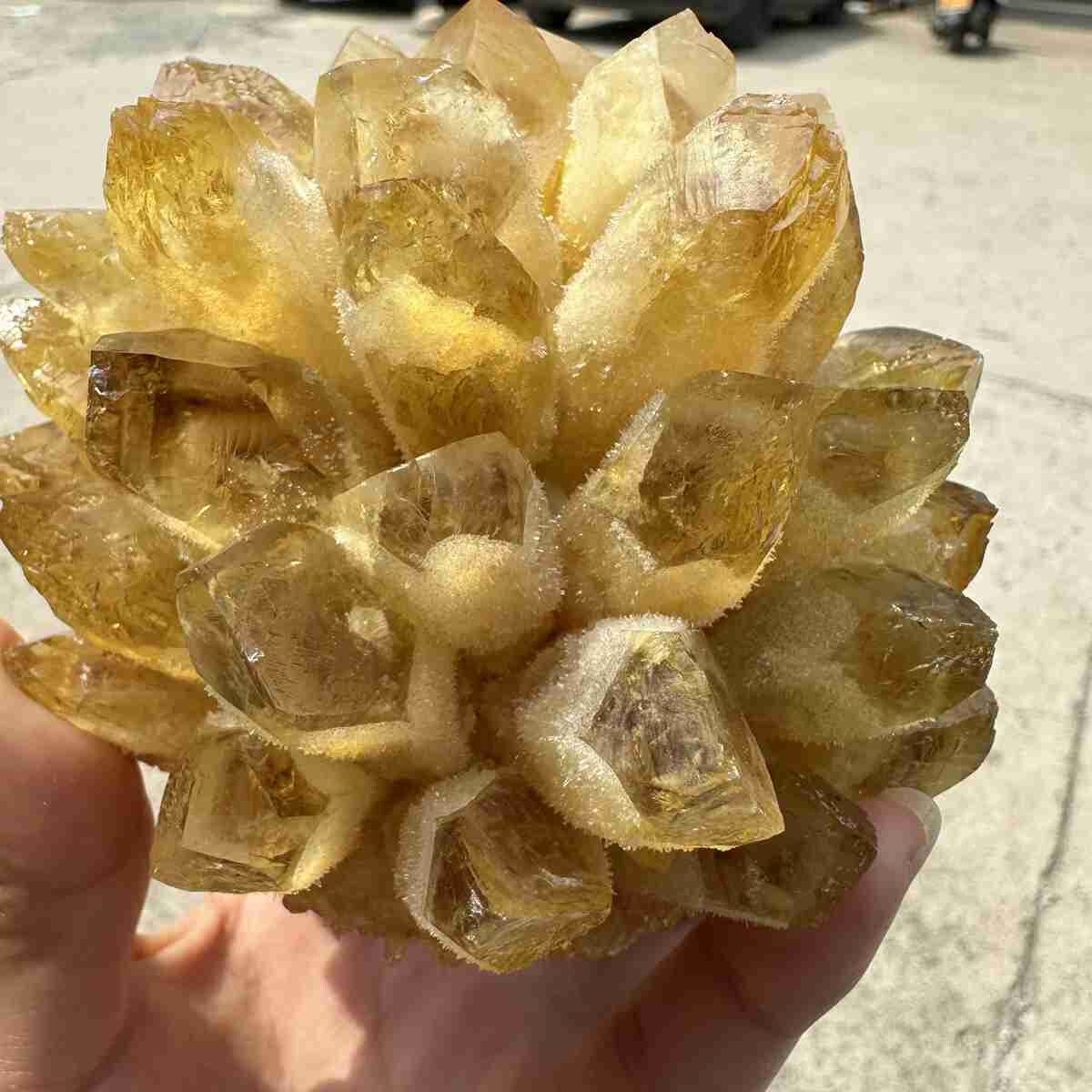 1pc natural citrine cluster Quartz Crystal specimen Mineral Healing decor 300g+