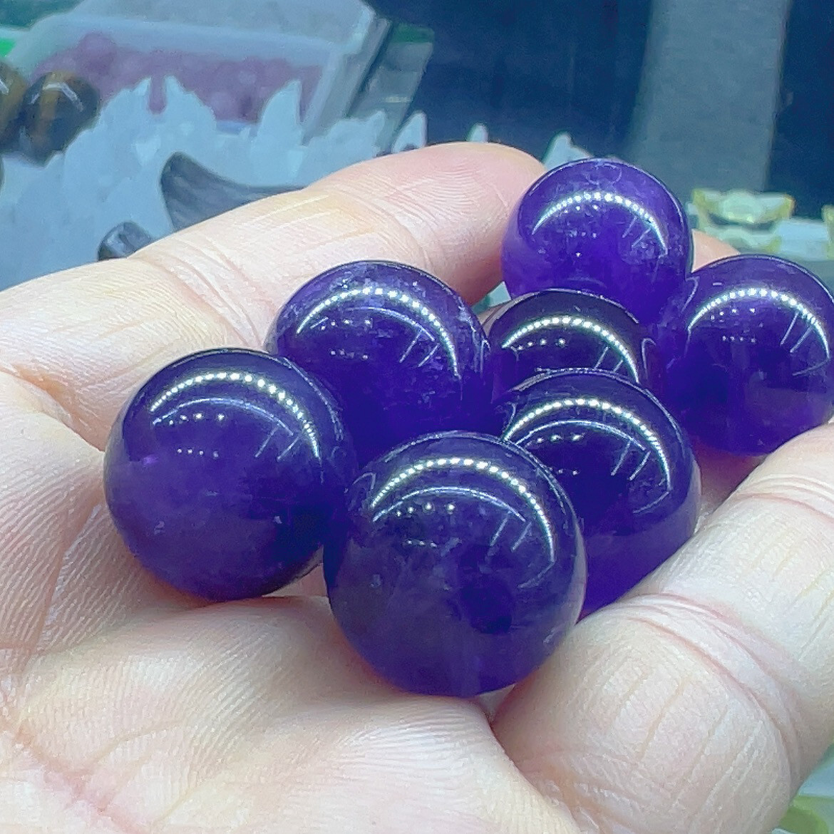 1pc Natural Amethyst Quartz Sphere Crystal Ball Reiki Healing 20mm